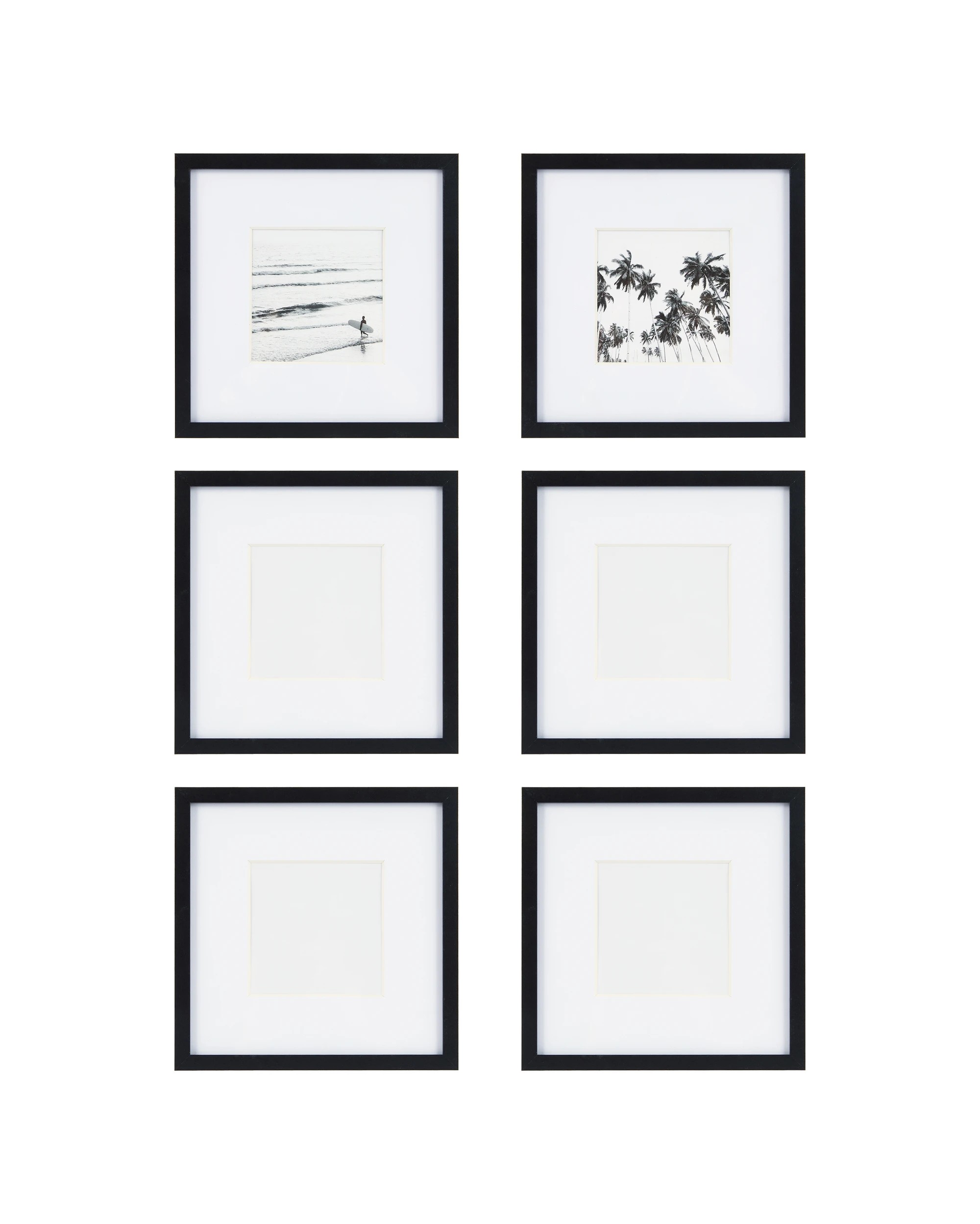 1 6 Piece Gallery Frame Set - Black, 1 of 6