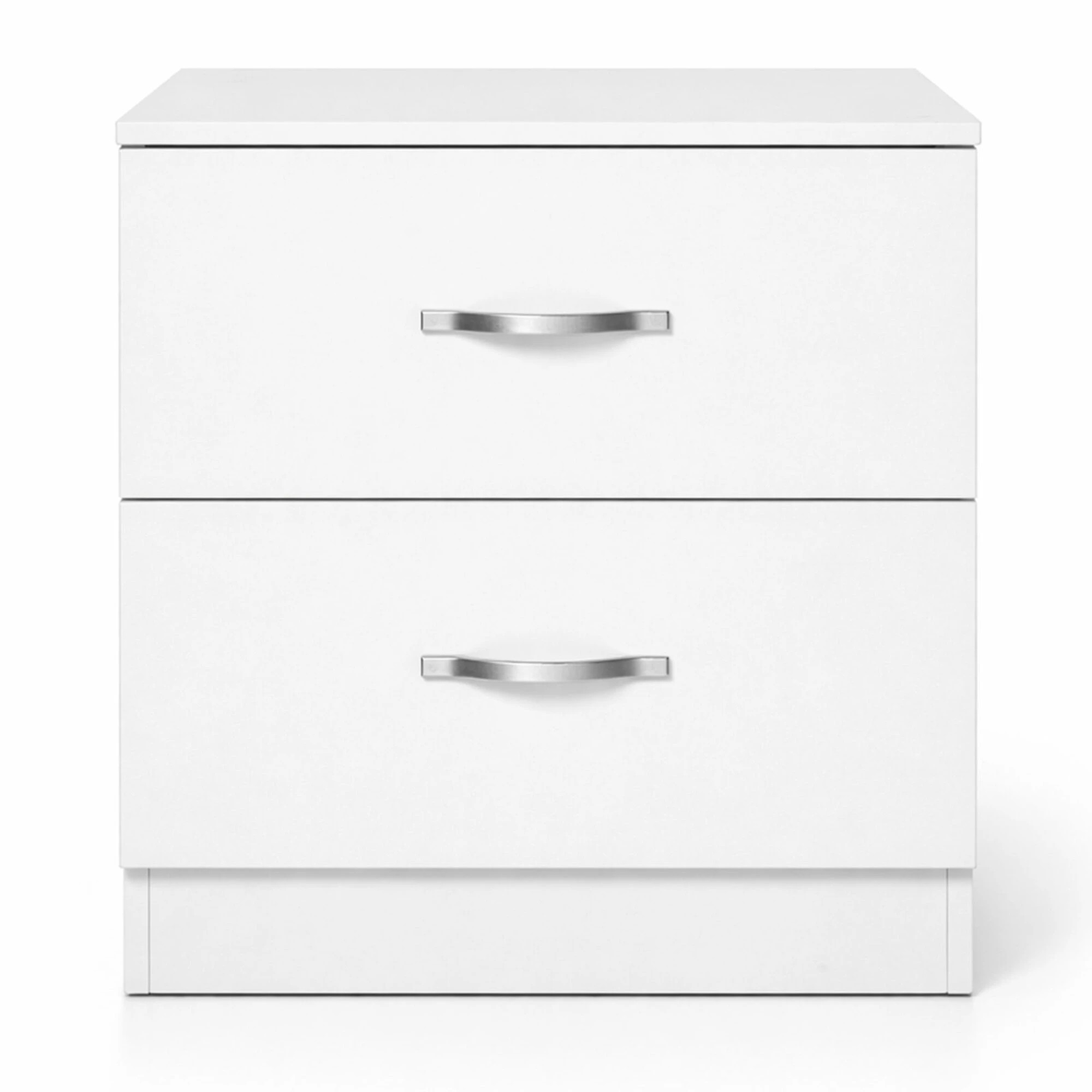 2 Levede Bedside Table 2 Drawers Storage Nightstand Bedroom - White, 2 of 9