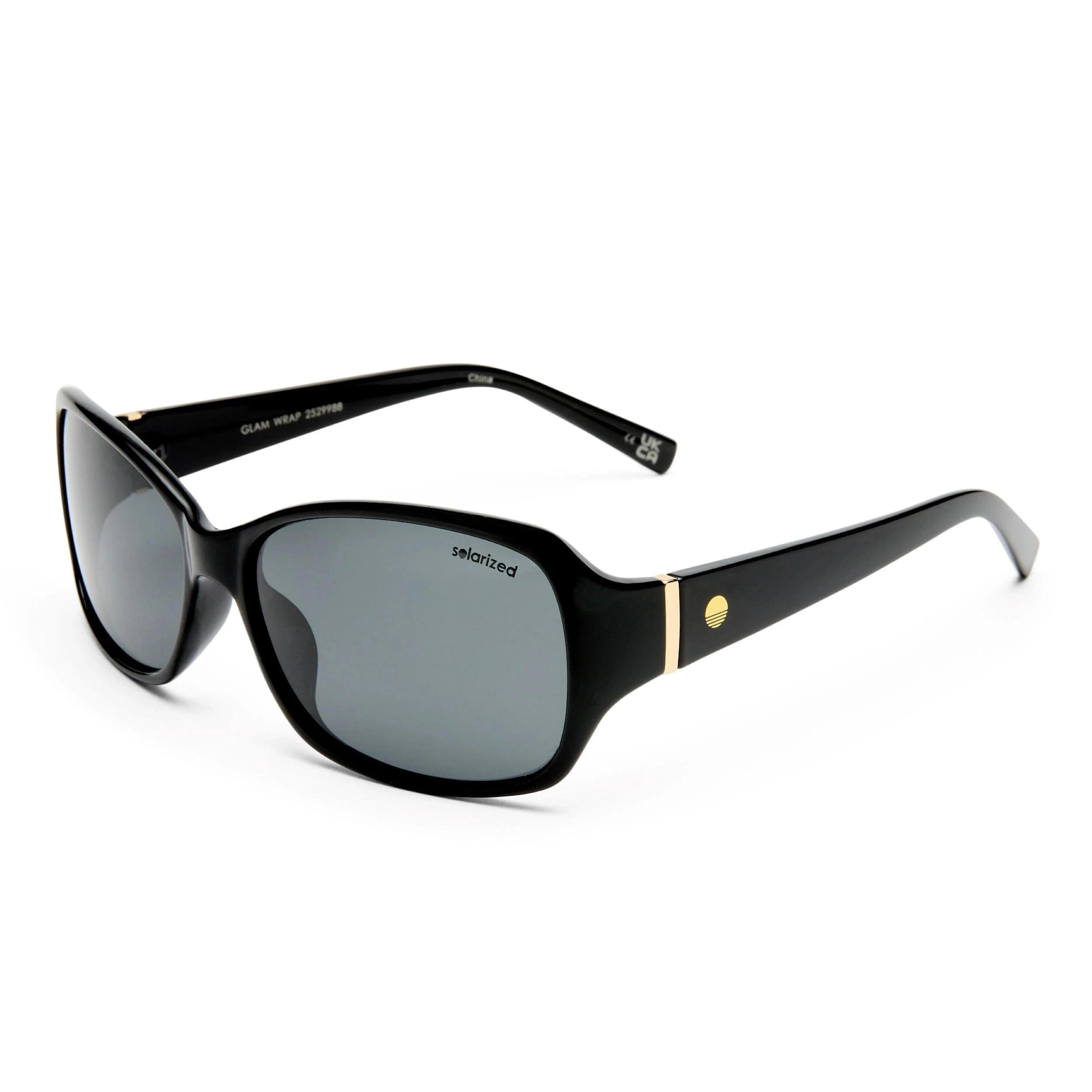 2 SOLARIZED® Glam Wrap Sunglasses BLACK, 2 of 5