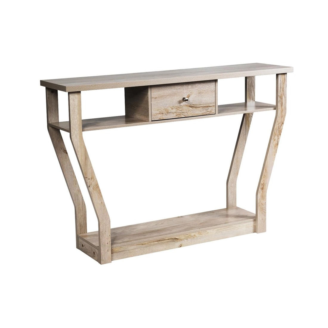 1 Costway Classical Console Table w/Drawer Hallway Table - Grey, 1 of 10