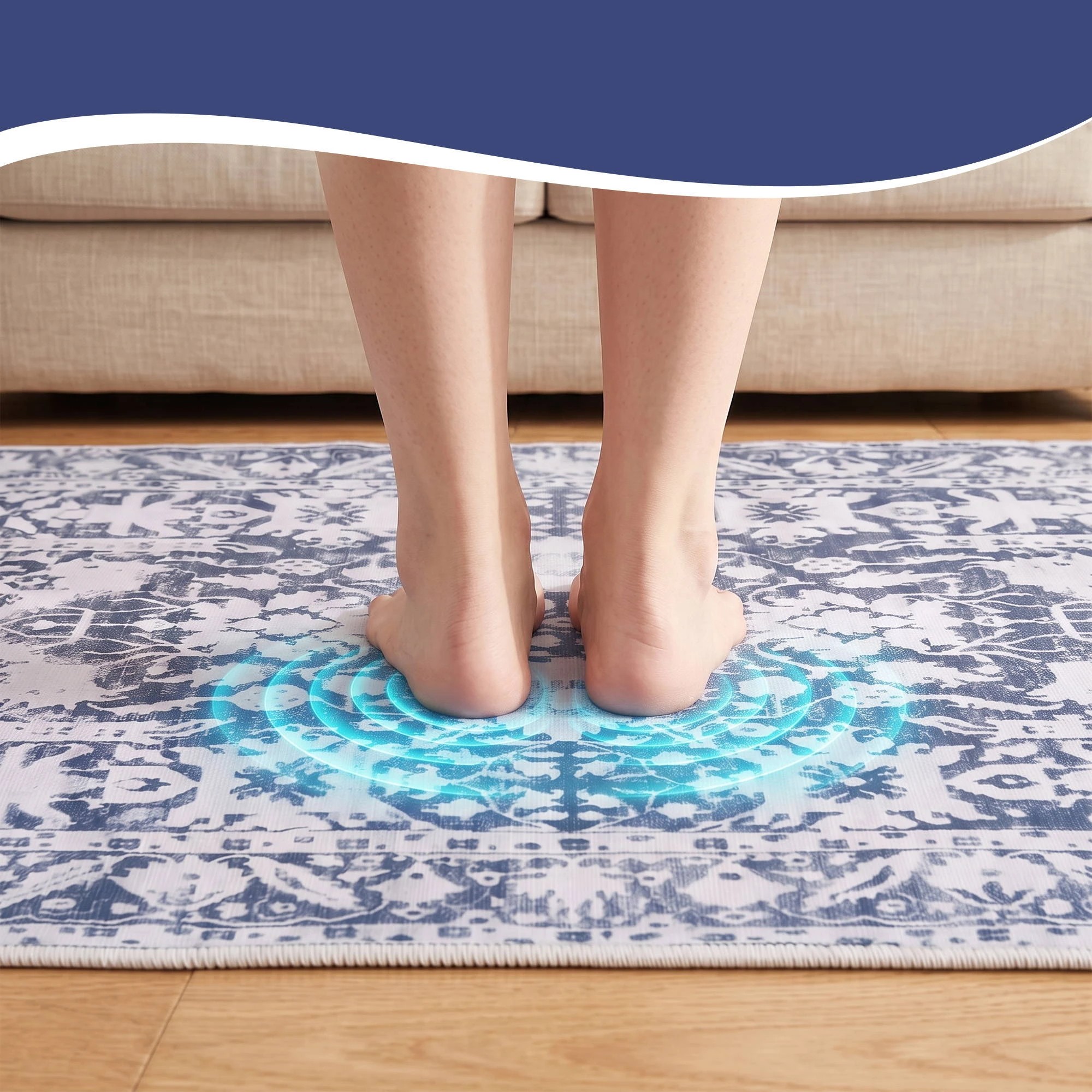 8 Artiss 60 x 180 cm Hallway Runner Rug Non-Slip Washable Water-repellent - Grey, 8 of 9
