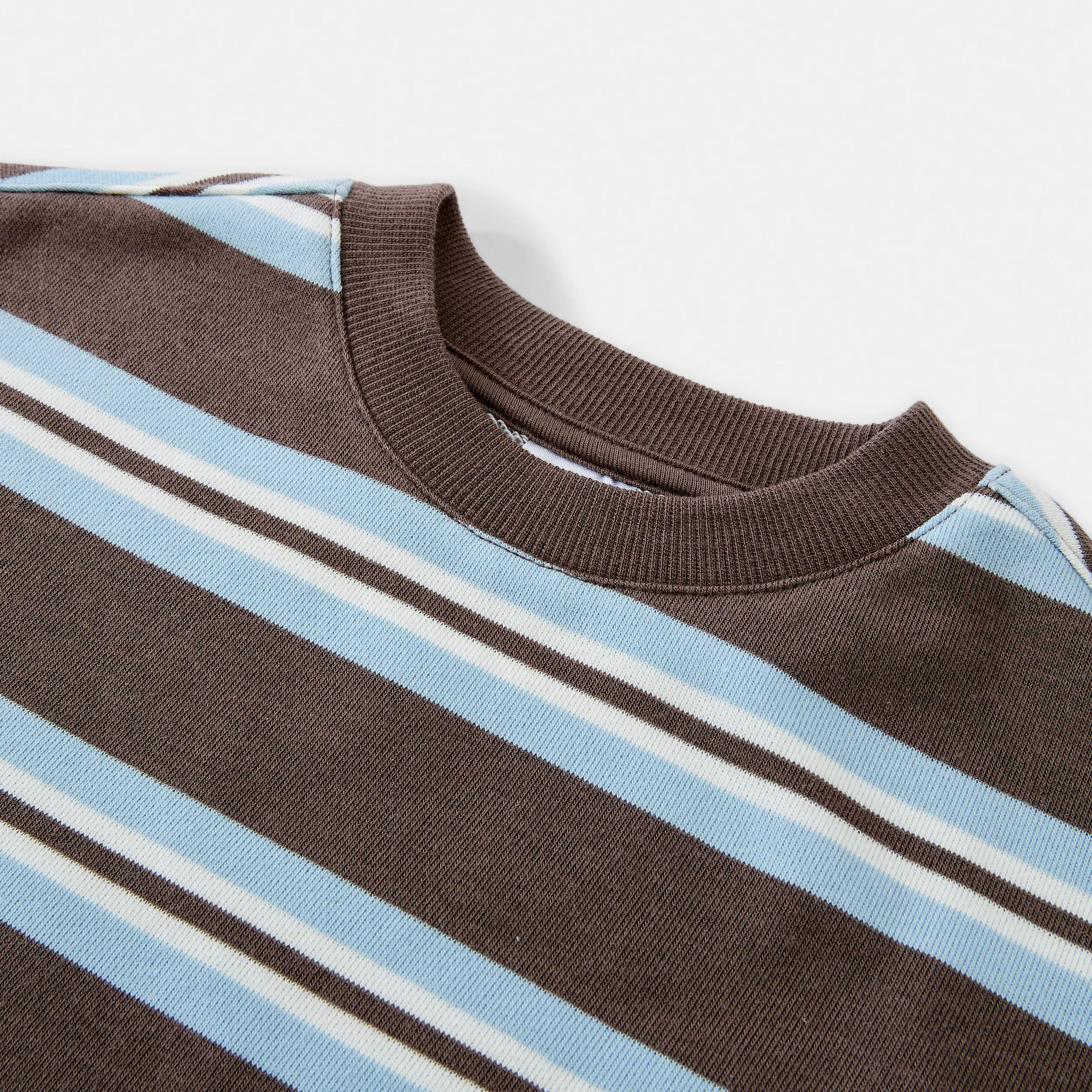 6 Australian Cotton Slub Set Brn Strp, 6 of 6