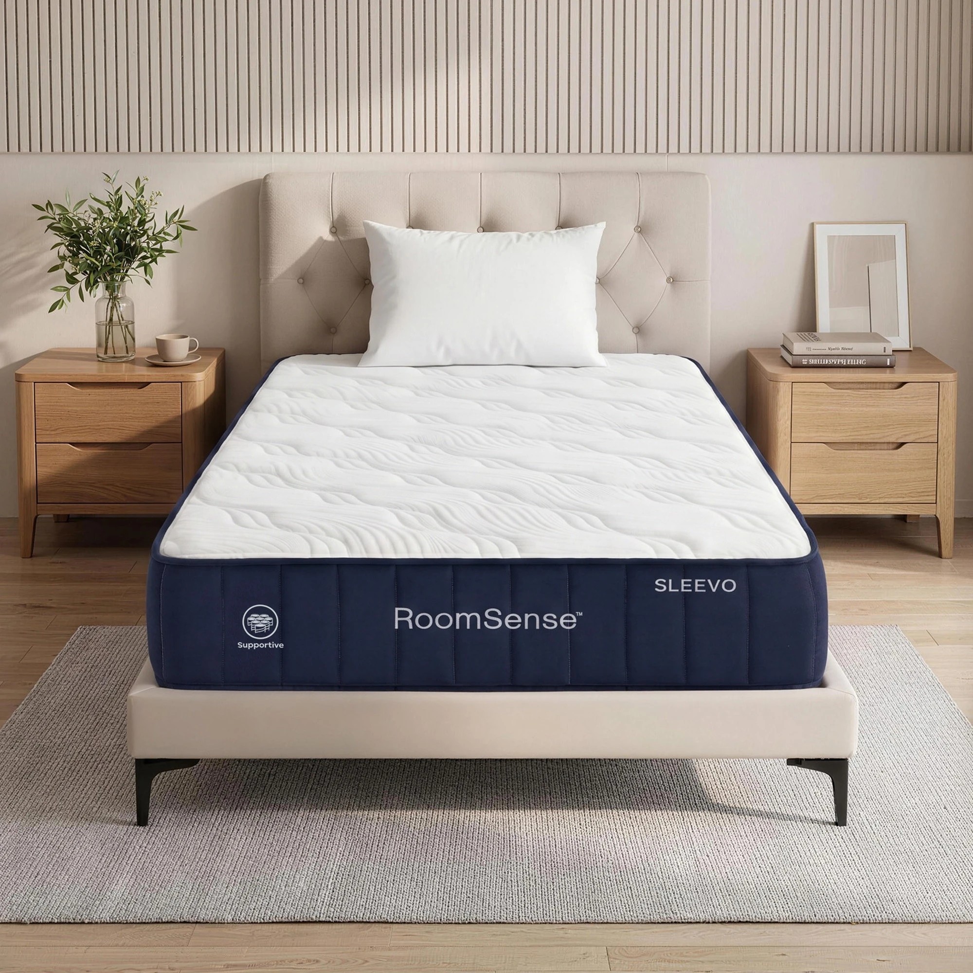 2 RoomSense Single Mattress 26cm Orthopedic Firm Mattress for Back Pain Relief - Multi, 2 of 9