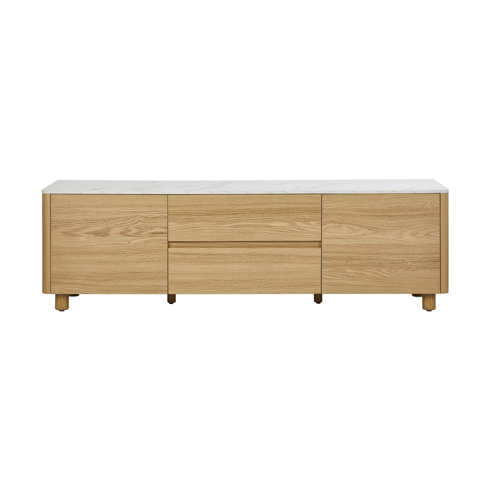 7 Oikiture Tv Cabinet Entertainment Unit Stand Storage Drawer 160cm
 - Natural, 7 of 10