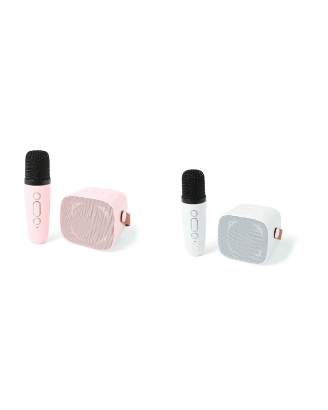 Portable Mini Karaoke Speaker - White and 