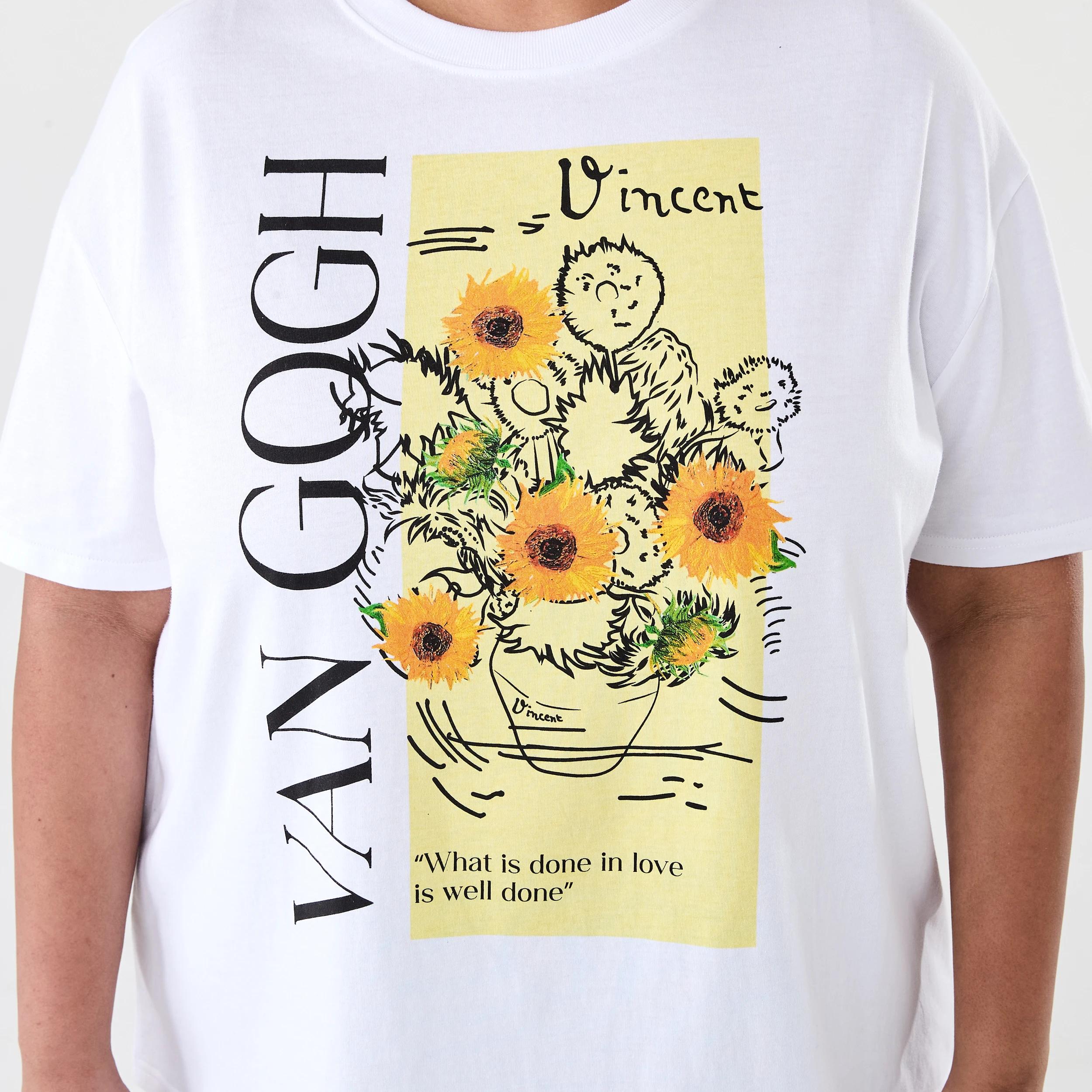 5 Curve Short Sleeve License T-shirt VAN GOGH FLOWERS, 5 of 5