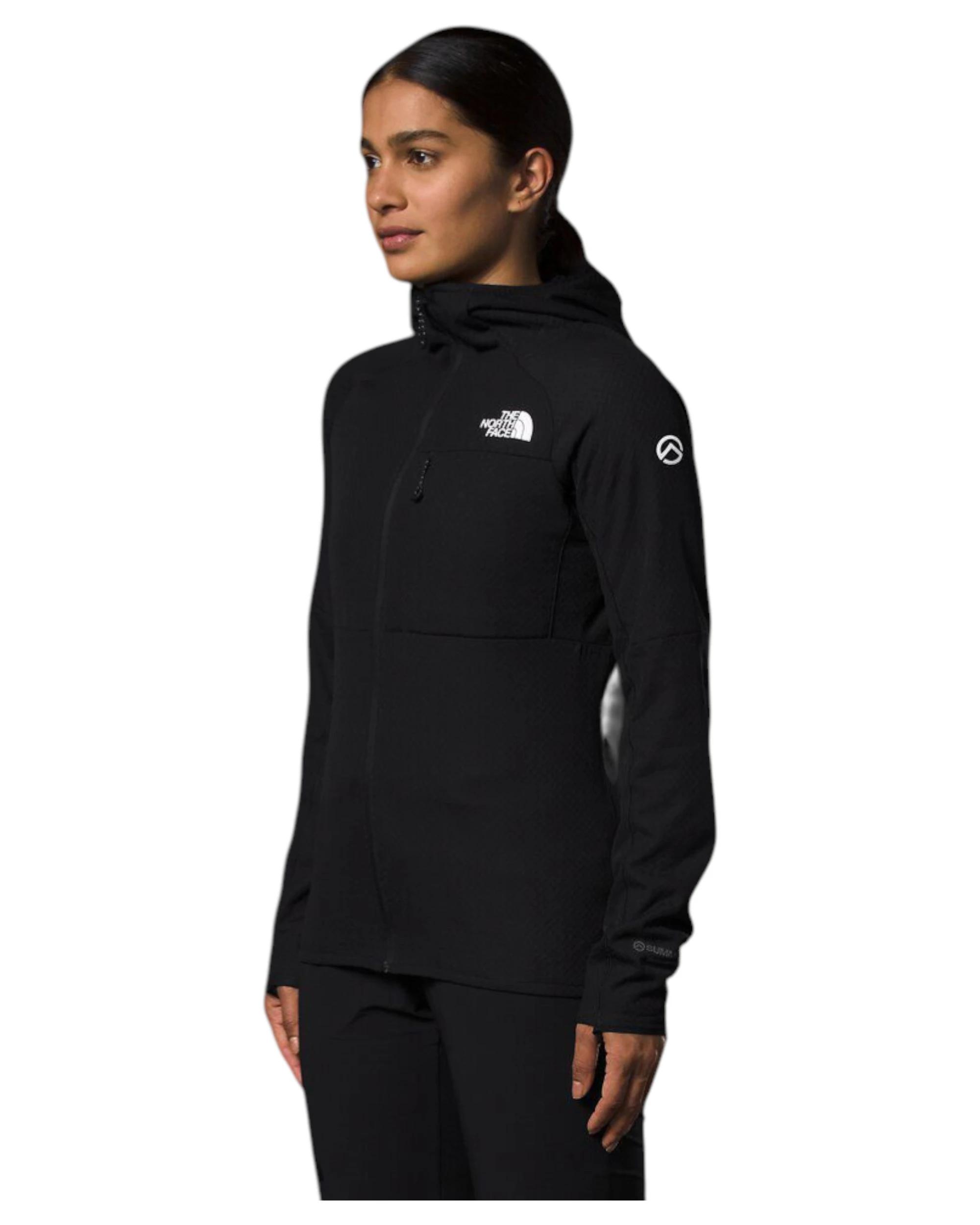 2 The North Face Womens Summit Futurefleece Black Full Zip Logo Hoodie BLACK, 2 of 5