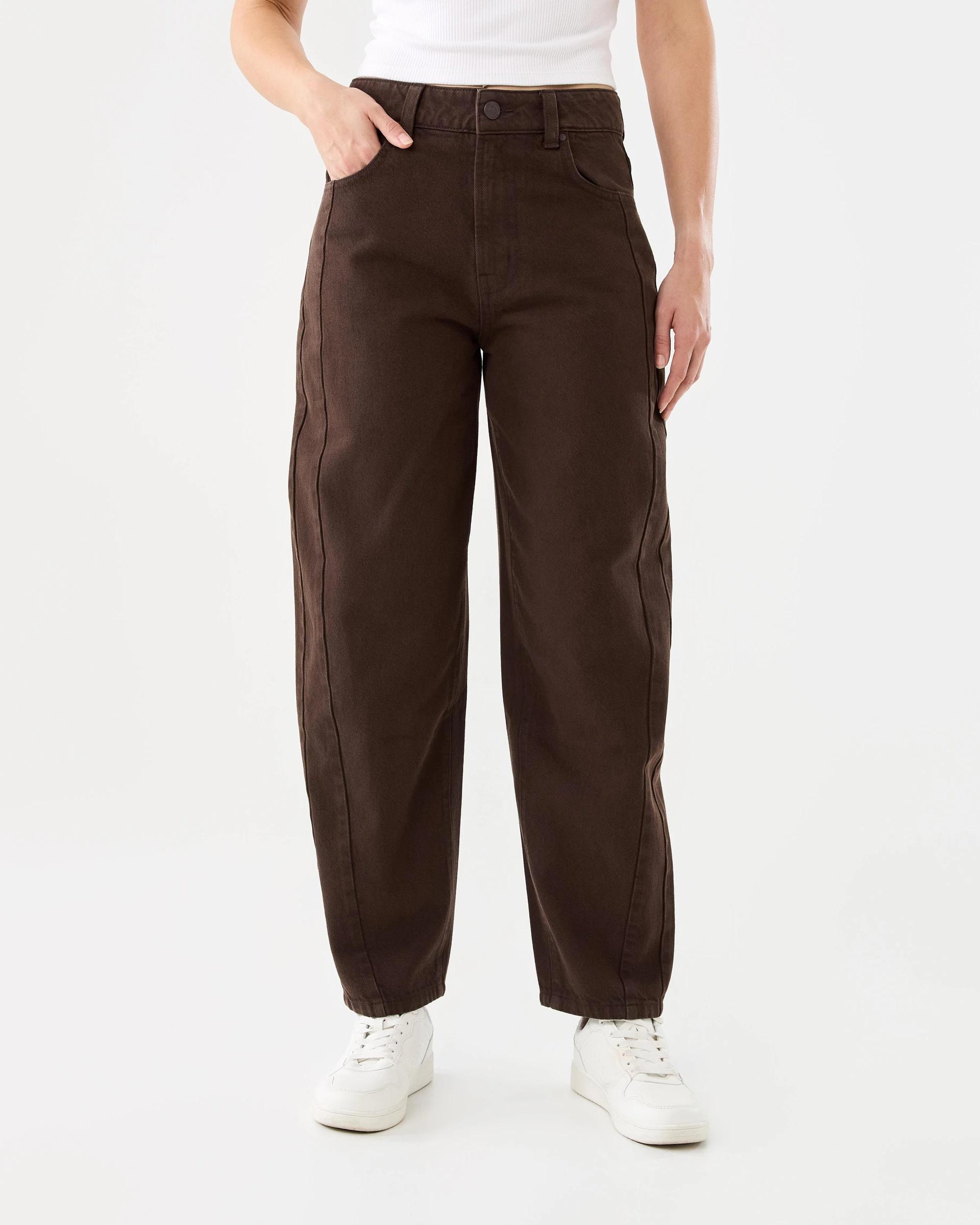 1 Barrel Leg Jeans Melt Brown, 1 of 8