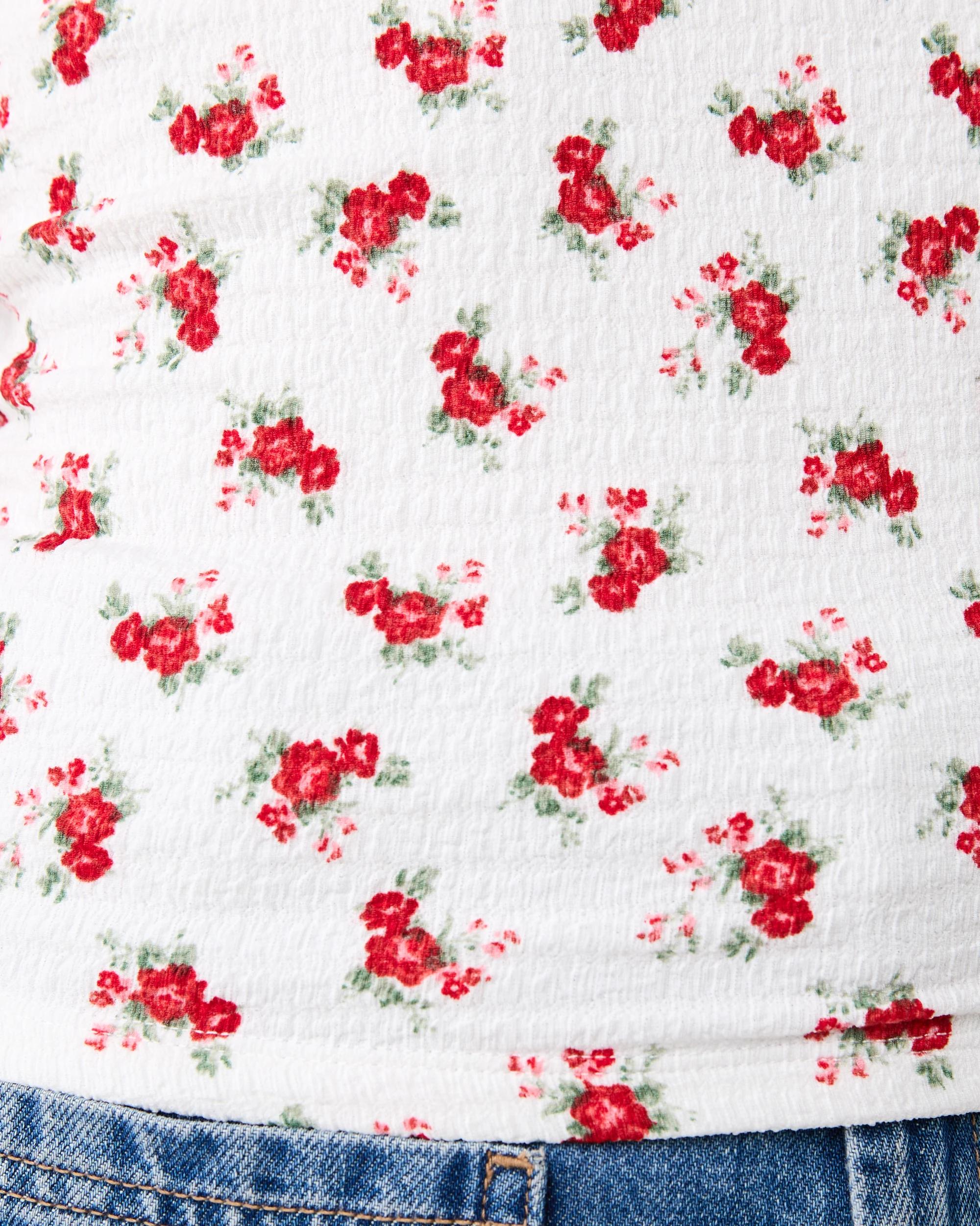 6 Sleeveless Square Neck Gathered Top Dense Rose, 6 of 6