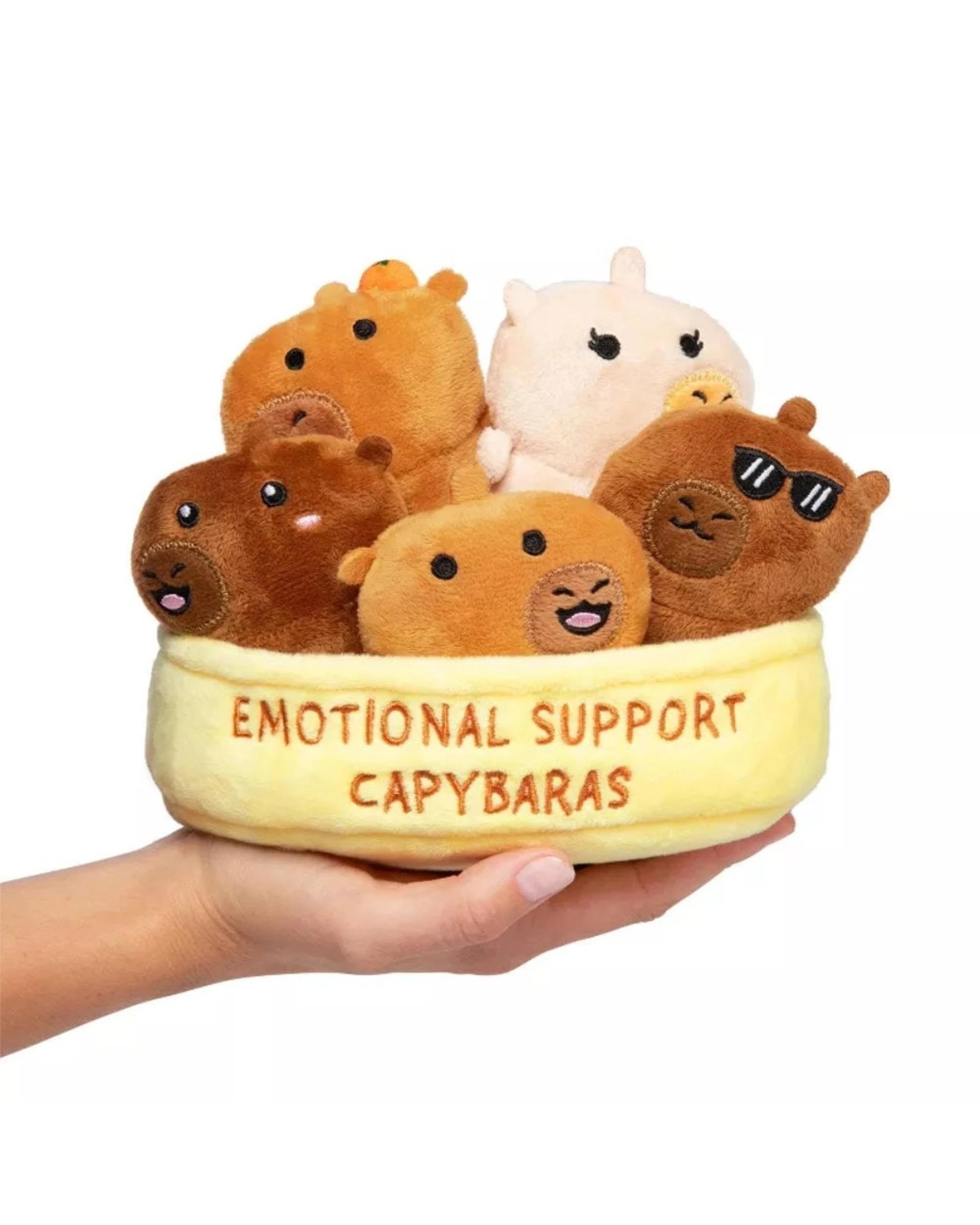 2 Emotional Support Capybaras Plush Set, 2 of 7