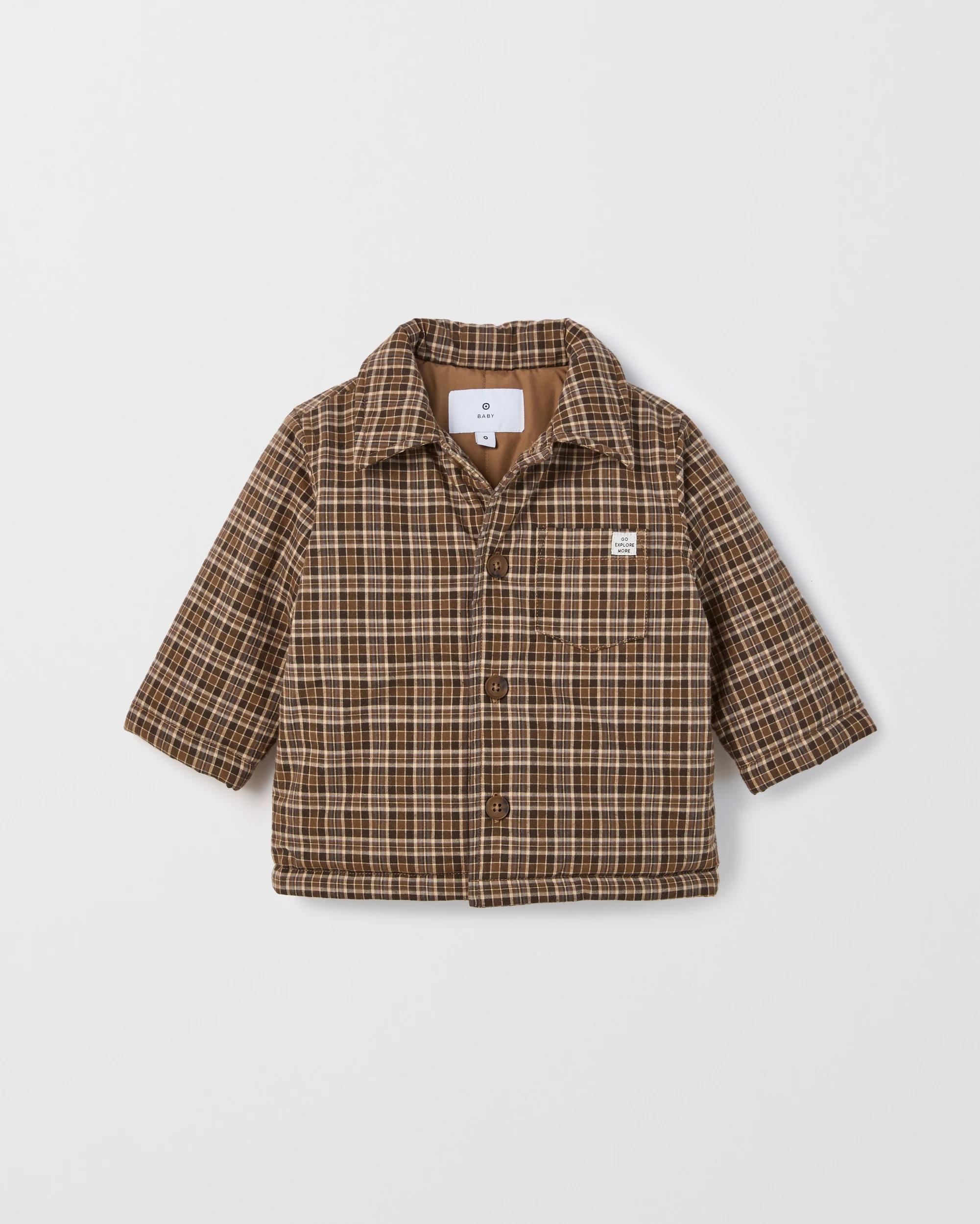 4 Target Baby Baby Australian Cotton Quilted Shacket HERITAGE CHECK, 4 of 5