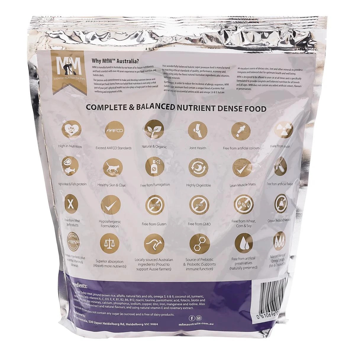 2 MFM Hypoallergenic Gluten Free Kangaroo & Turkey Cat Food 20kg, 2 of 2