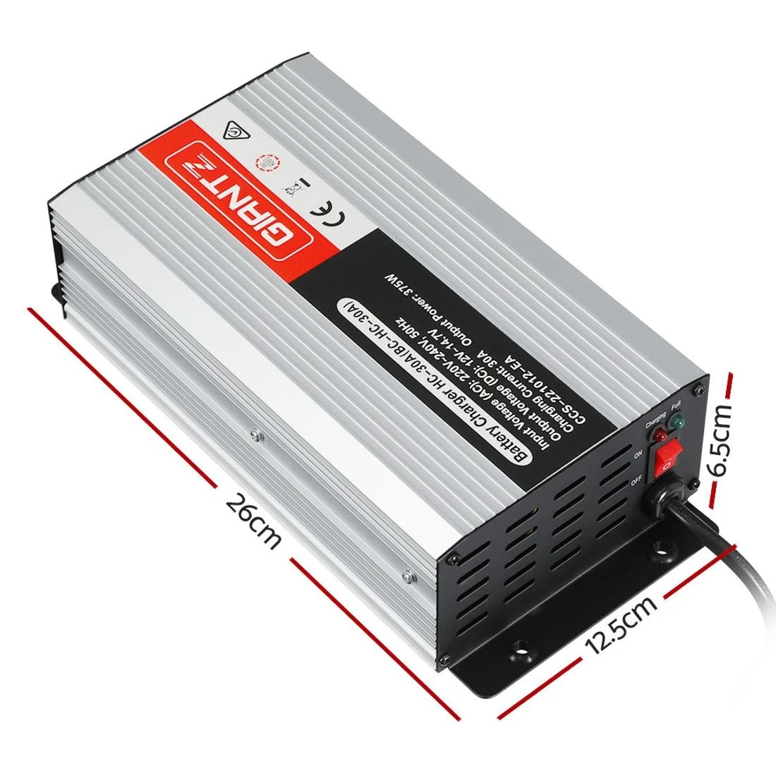 2 Giantz 12V 30A Car Battery Charger Inverter 30 Amp ATV 4WD Boat Caravan - Multi, 2 of 7