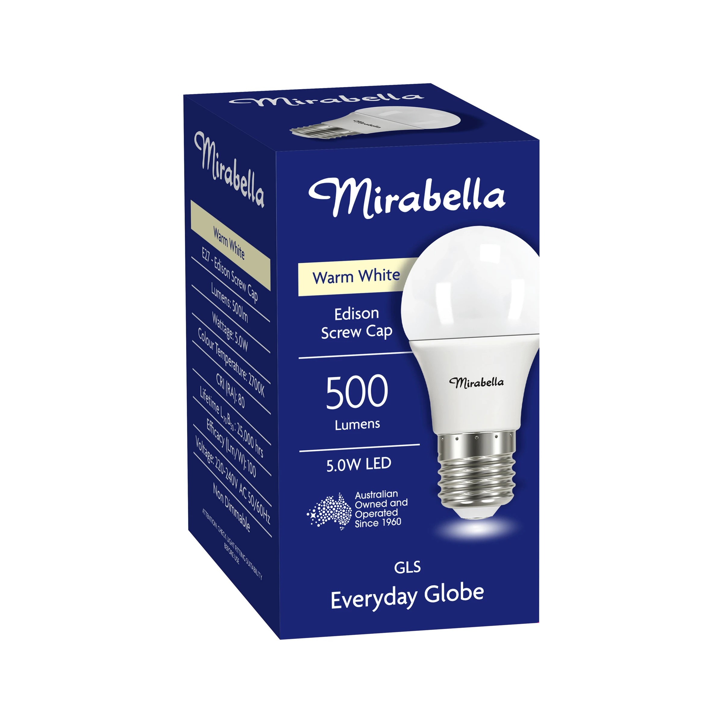 6 Mirabella 5W LED Warm White GLS Everyday Globe, 6 of 6