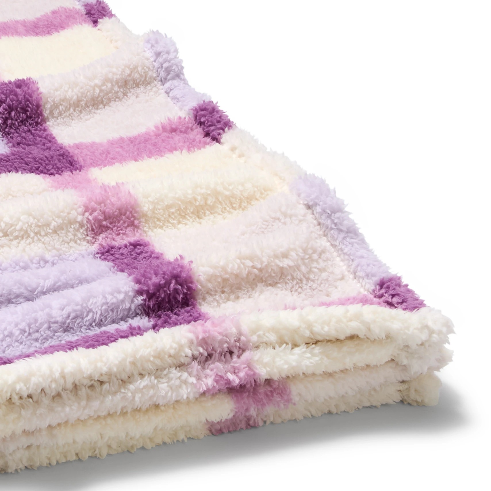 5 Check Teddy Throw - Orchid, 5 of 6