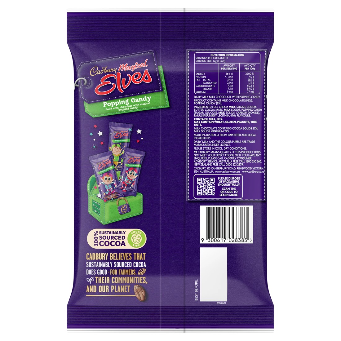 2 Cadbury 12 Pack Magical Elves Popping Candy Share Pack 144g, 2 of 8