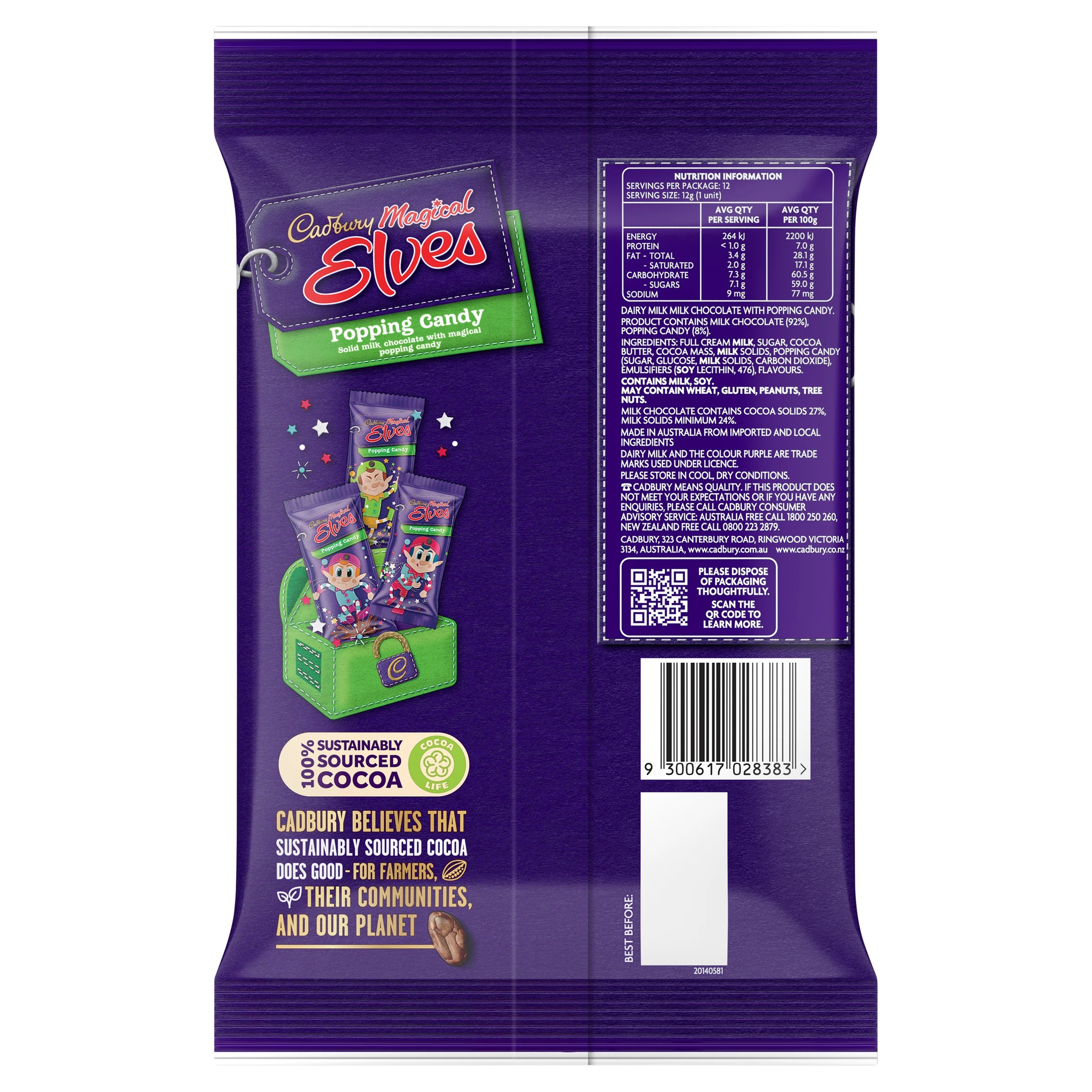 2 Cadbury 12 Pack Magical Elves Popping Candy Share Pack 144g, 2 of 8