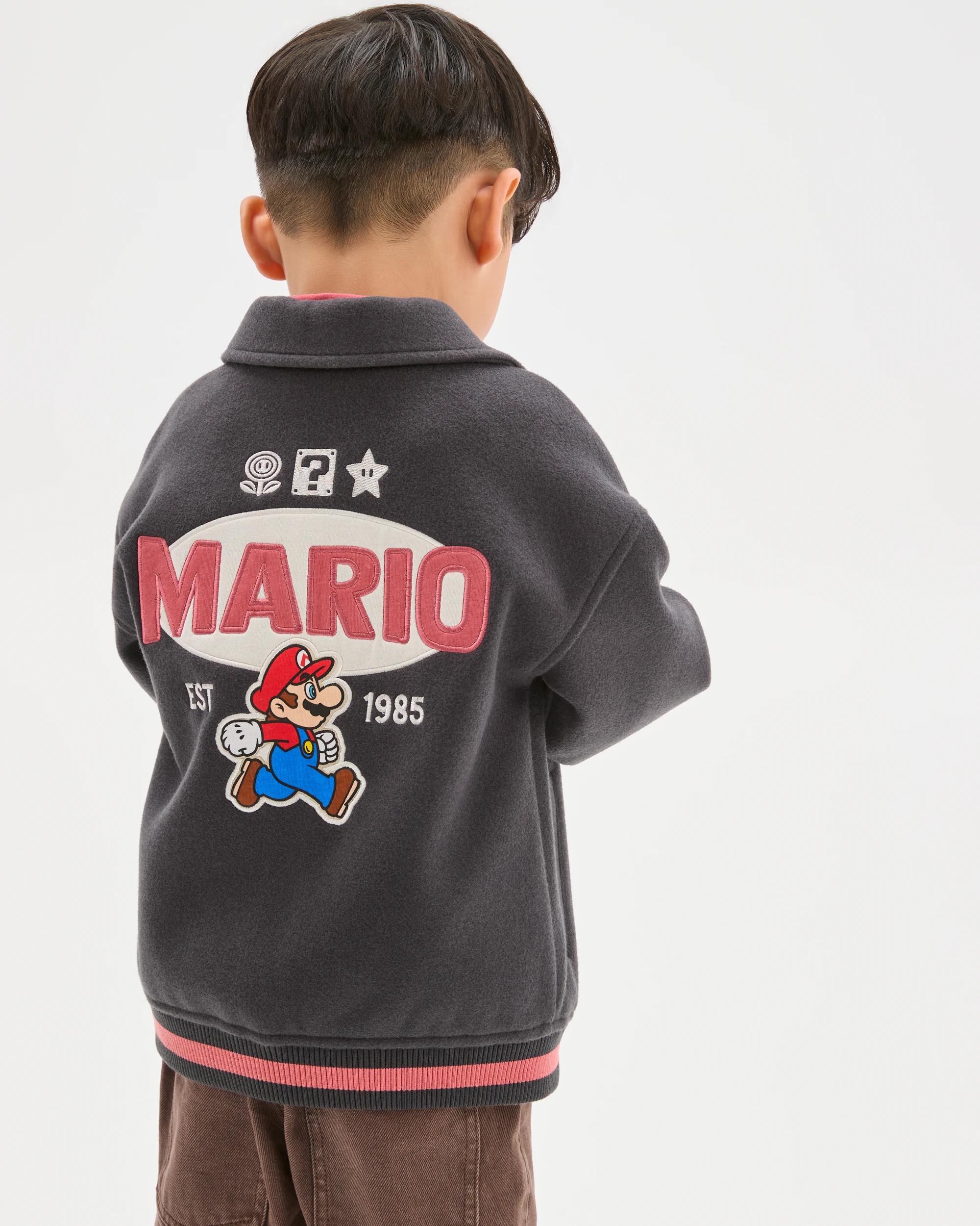 2 Super Mario Australian Cotton Jacket CREAM/CHARCOAL, 2 of 7