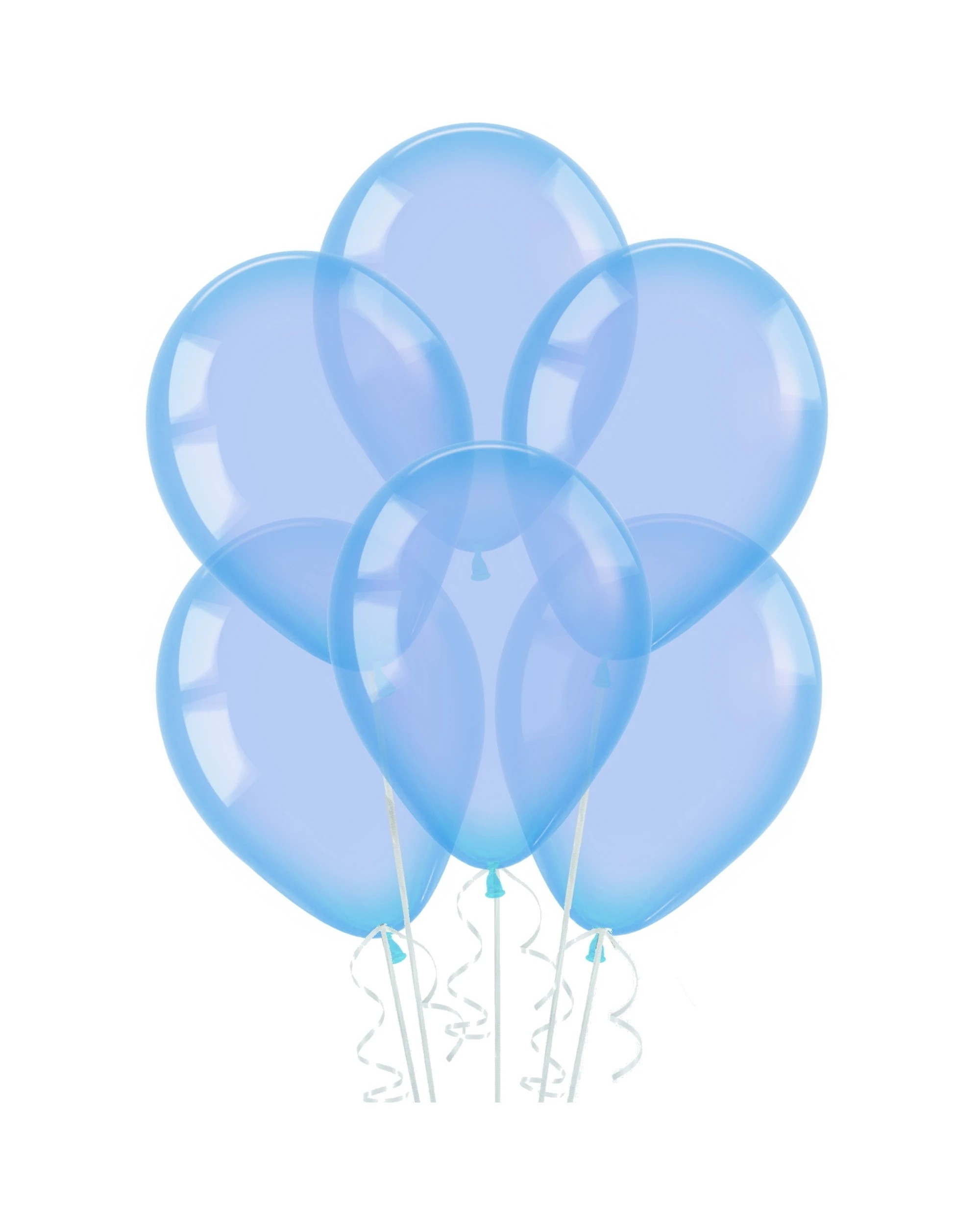 1 Artwrap Neon Crystal Balloons 30cm Pack of 10 - Blue, 1 of 1