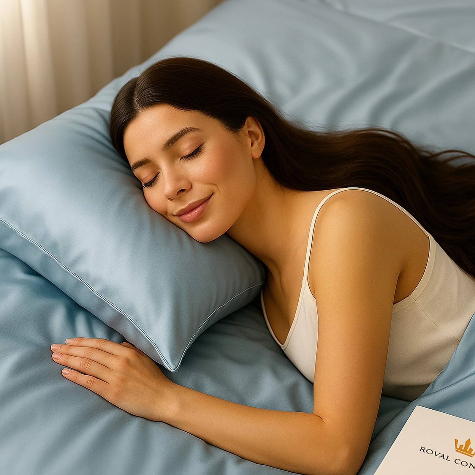 5 Royal Comfort Pure Silk Pillow Case 100% Mulberry Silk Hypoallergenic Pillowcase - Blue, 5 of 10