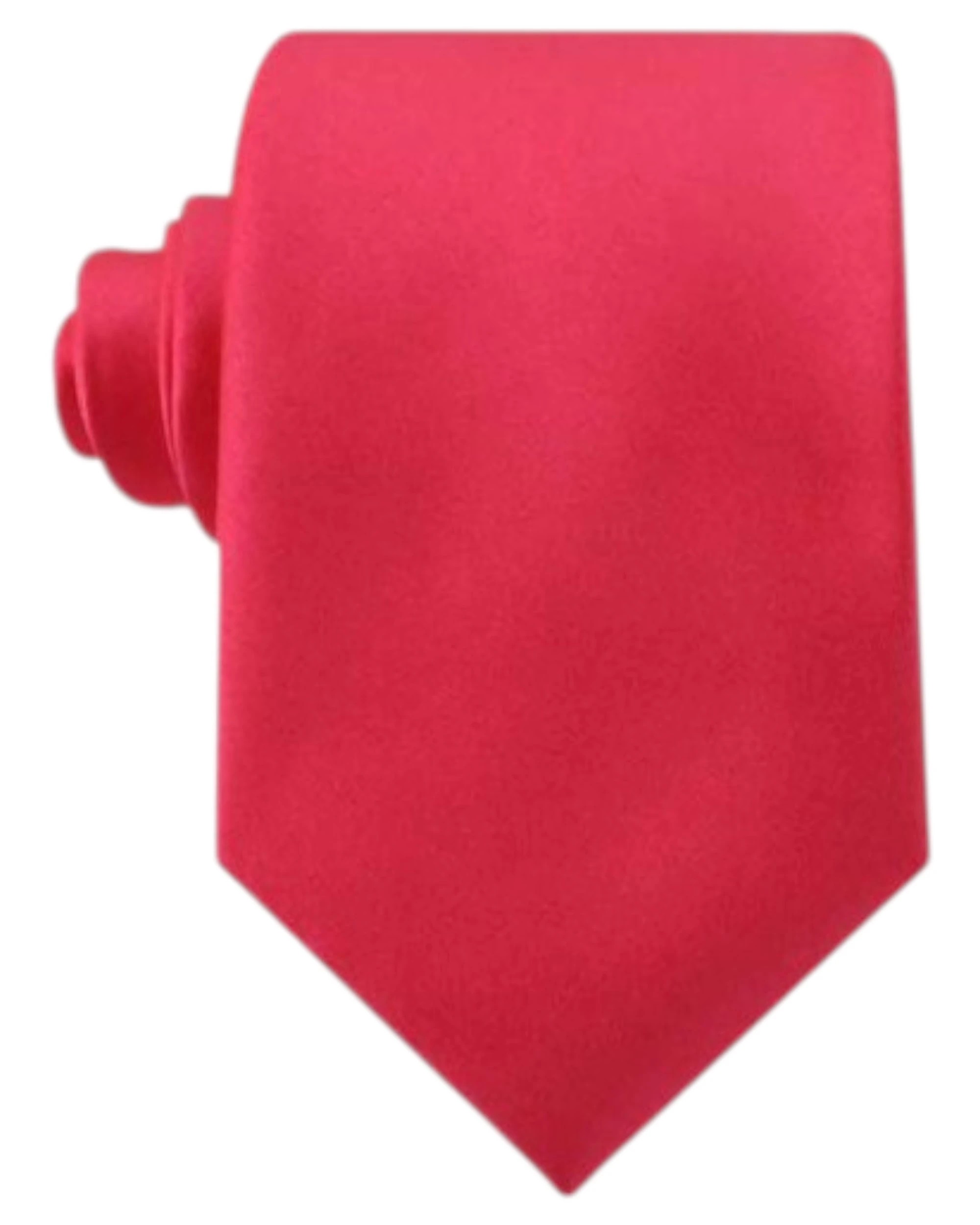 1 Zasel Mens Hot Pink 8cm Plain Extra Long Neck Tie, 1 of 1
