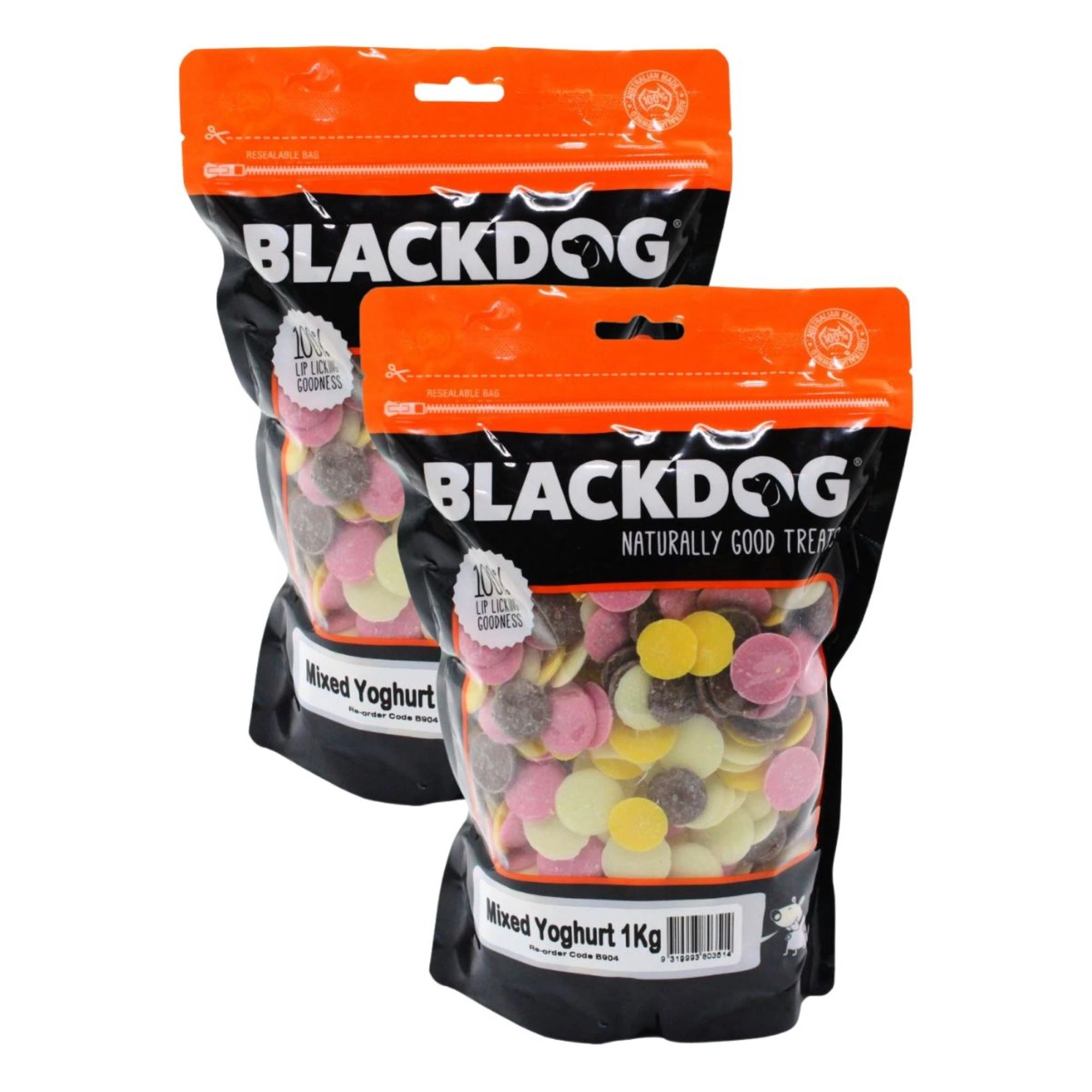 1 Blackdog Mixed Yoghurt Drops 1kg x 2pk, 1 of 1