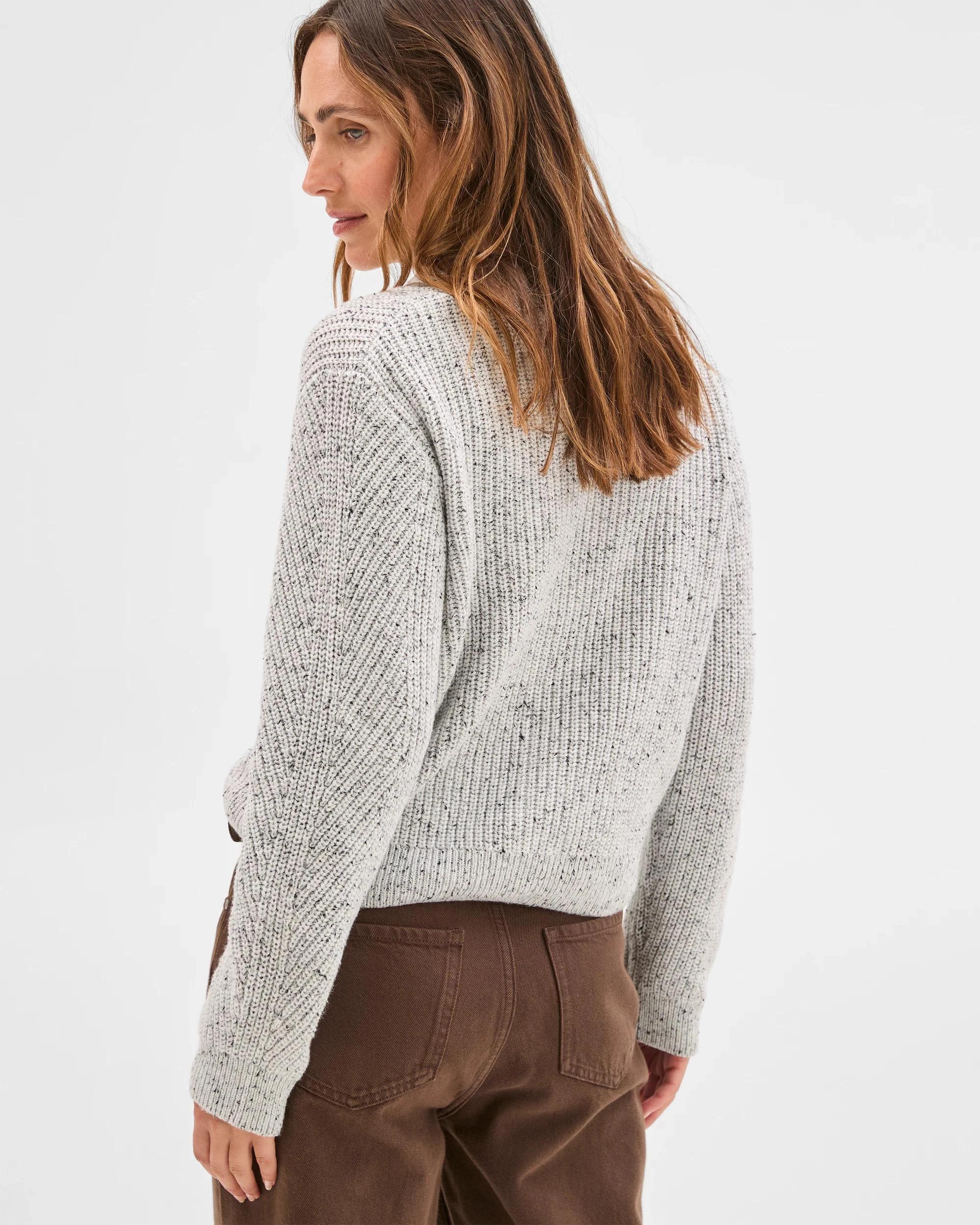 5 Target Woman Australian Cotton Blend V-Neck Knit Cardigan LIGHT GREY, 5 of 5