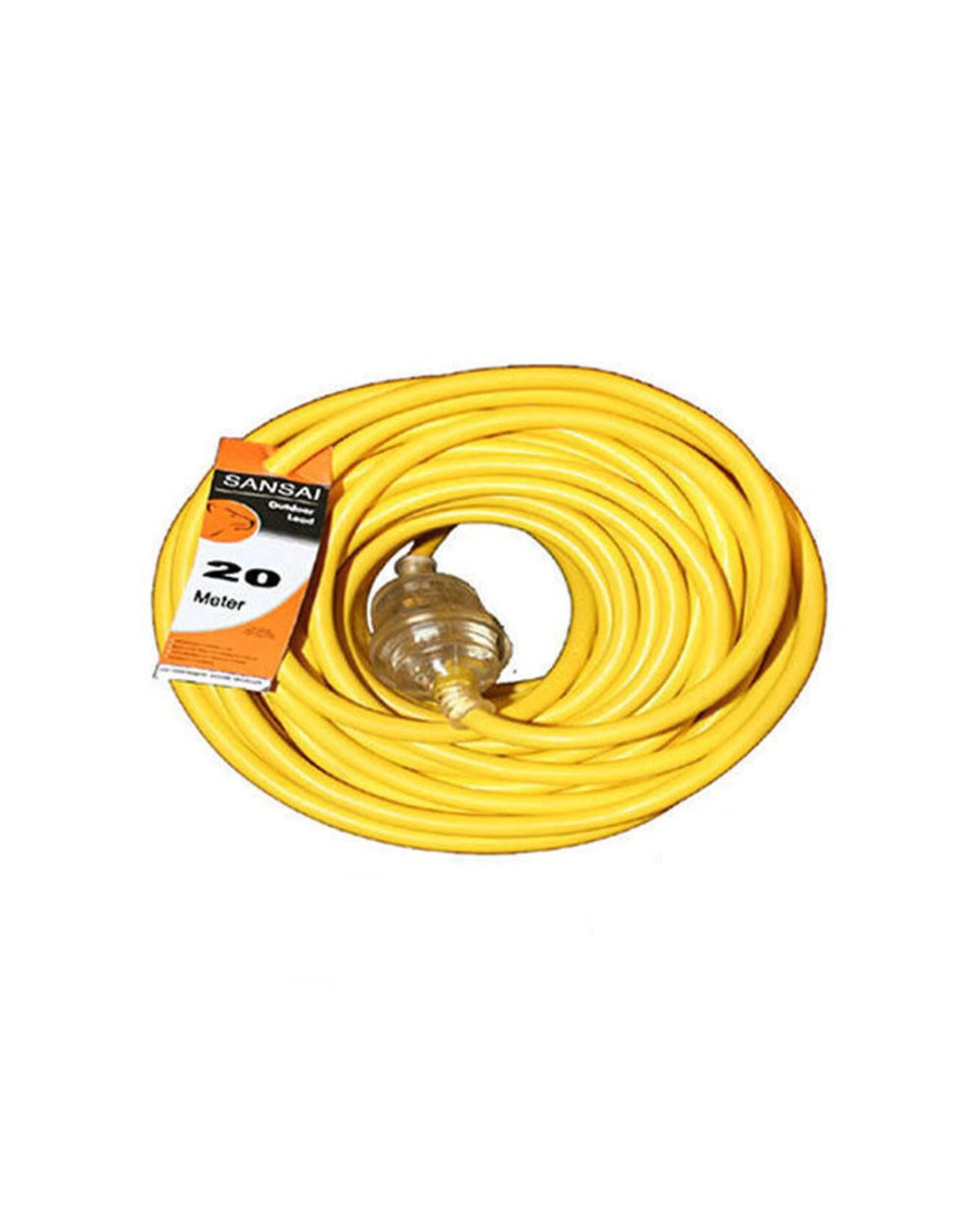 1 Sansai 20M Heavy Duty Extension Cord Power Lead Light Indicator Indoor Outdor - Yellow, 1 of 2
