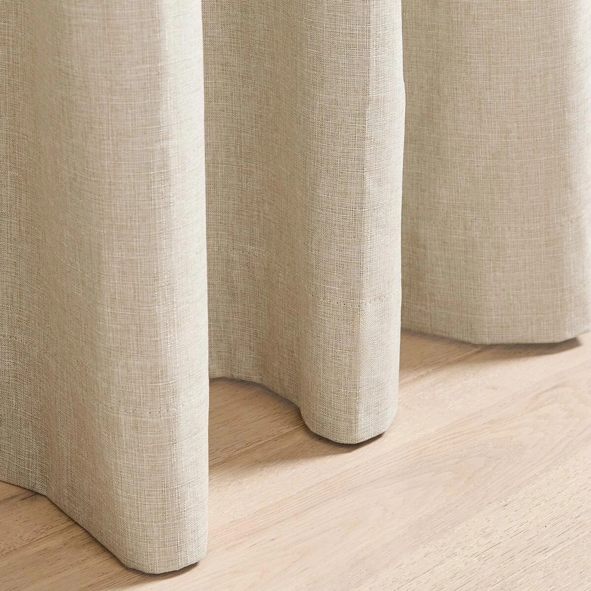 5 Monaco Wide Width Eyelet Block Out Curtain - Natural, 5 of 6