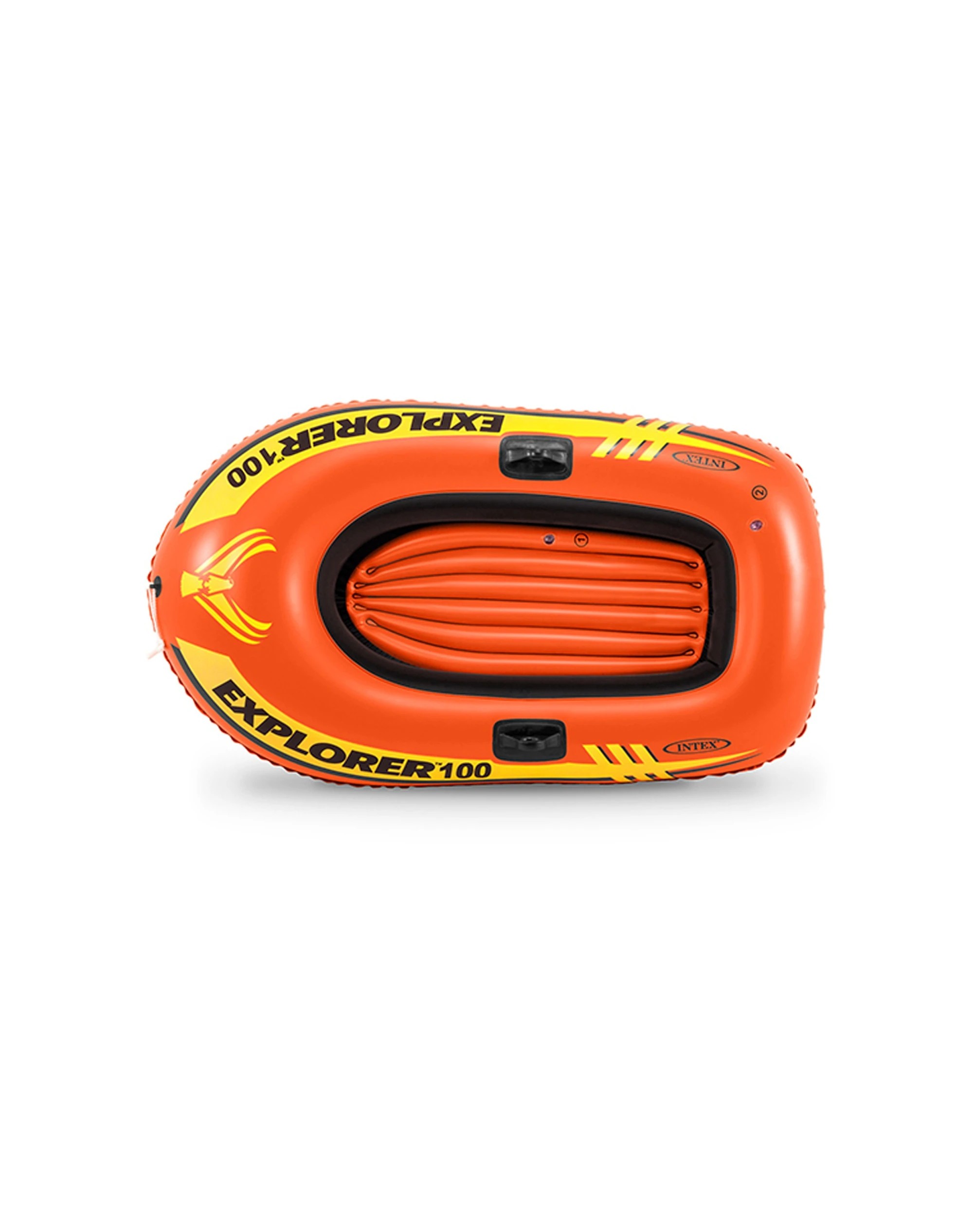 2 INTEX Explorer 100 Inflatable Boat Two Air Chambers Inflatable Floor Welded - Orange, 2 of 5