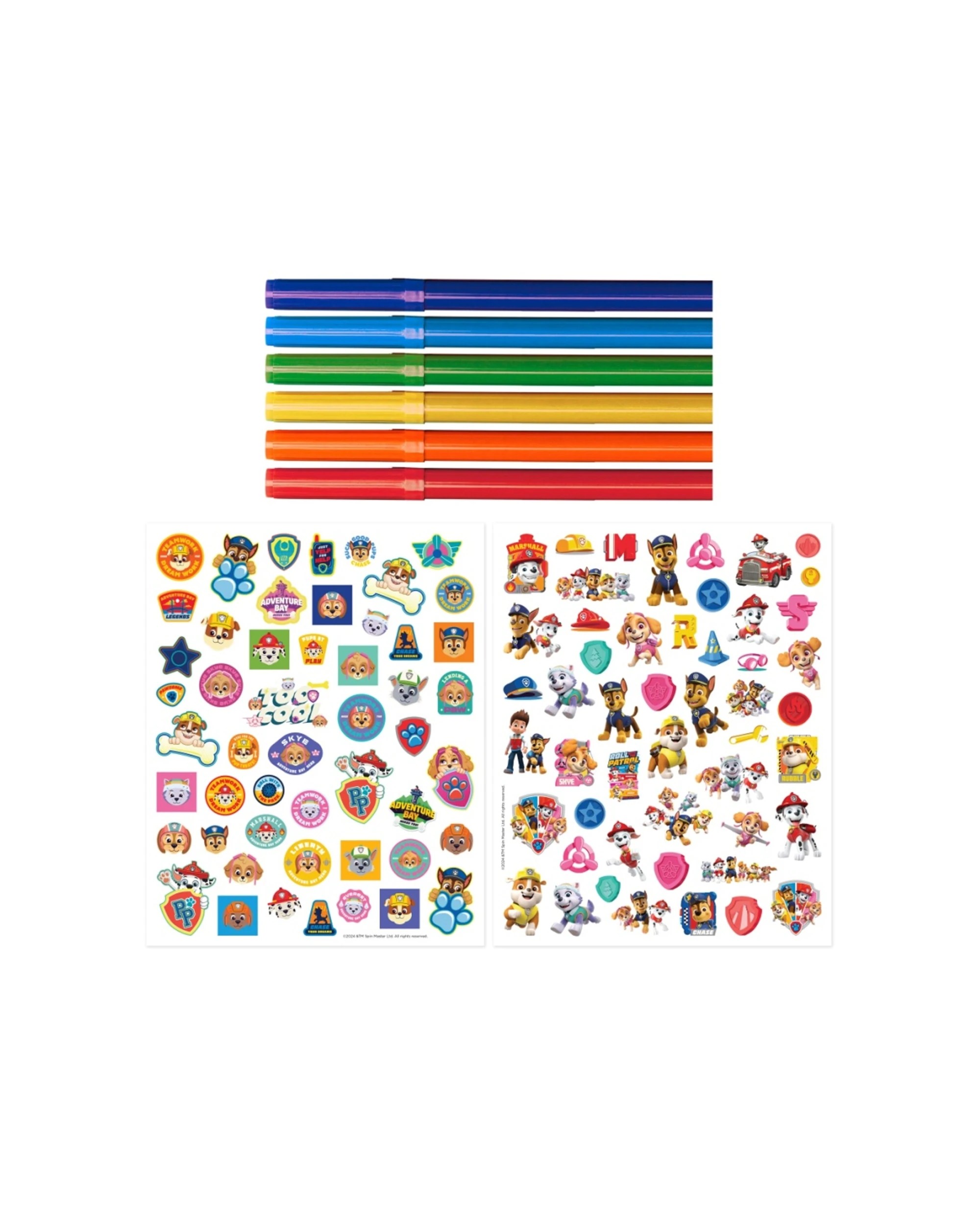 3 Paw Patrol Activity Lap Desk Colouring Set With Markers And Stickers - Multi, 3 of 5