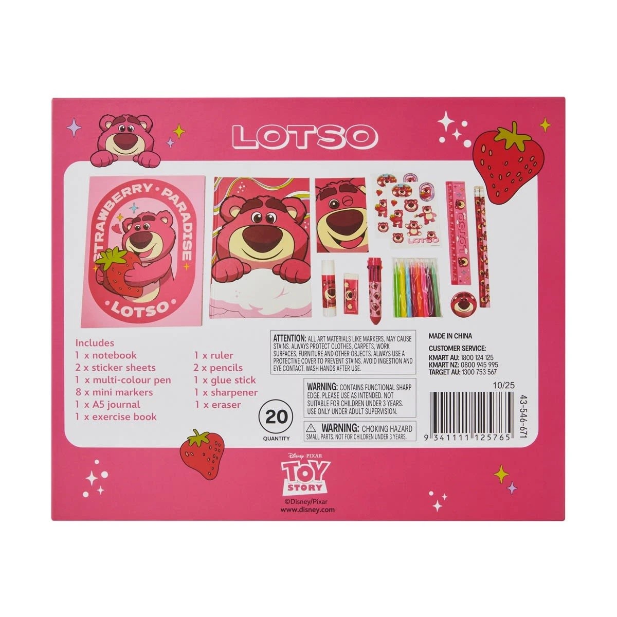 4 20 Piece Disney Pixar Toy Story Lotso Stationery Set, 4 of 4