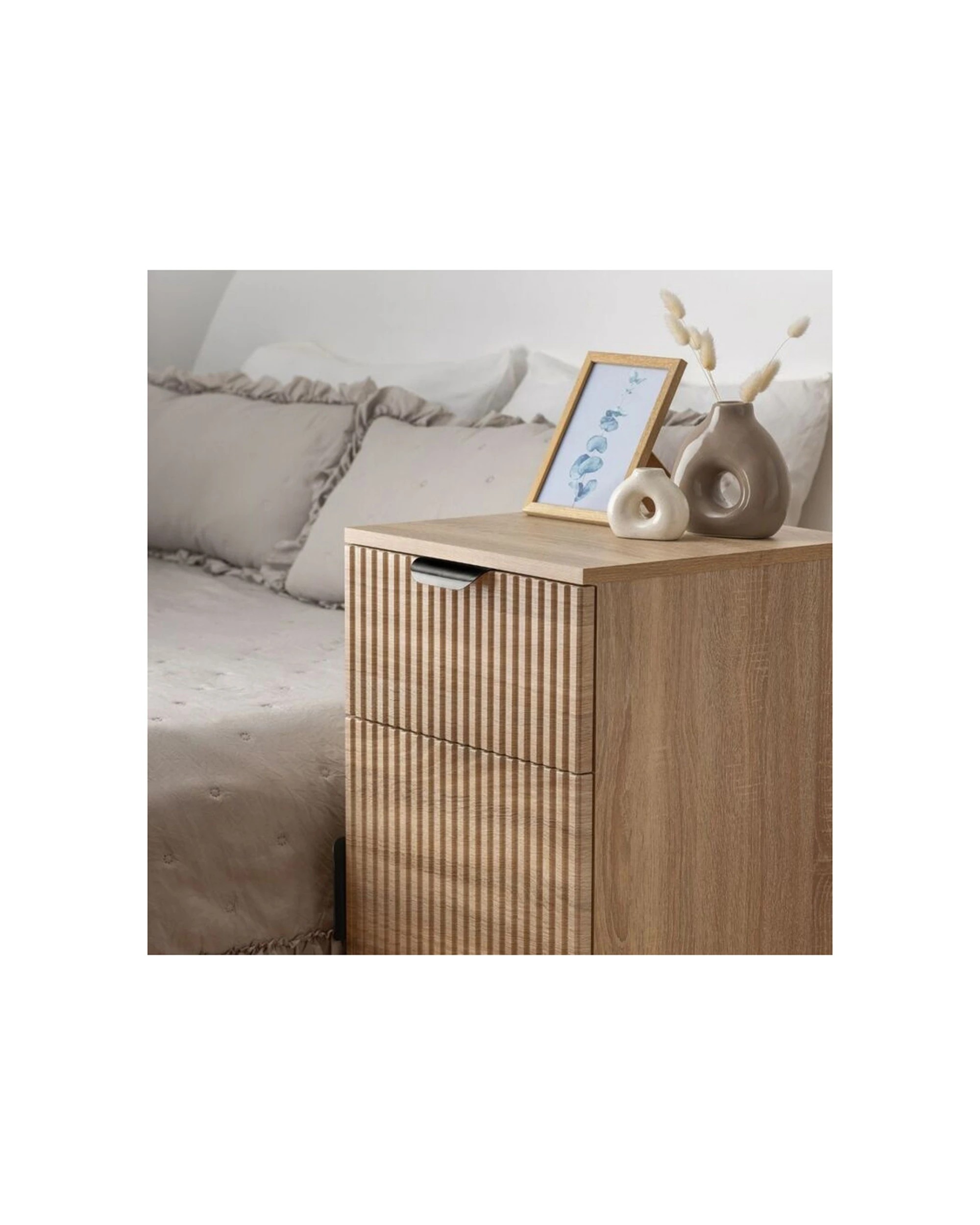 4 European Cabinetry Porto Oak Fluted Bedside Table Pull Handle - Natural, 4 of 4