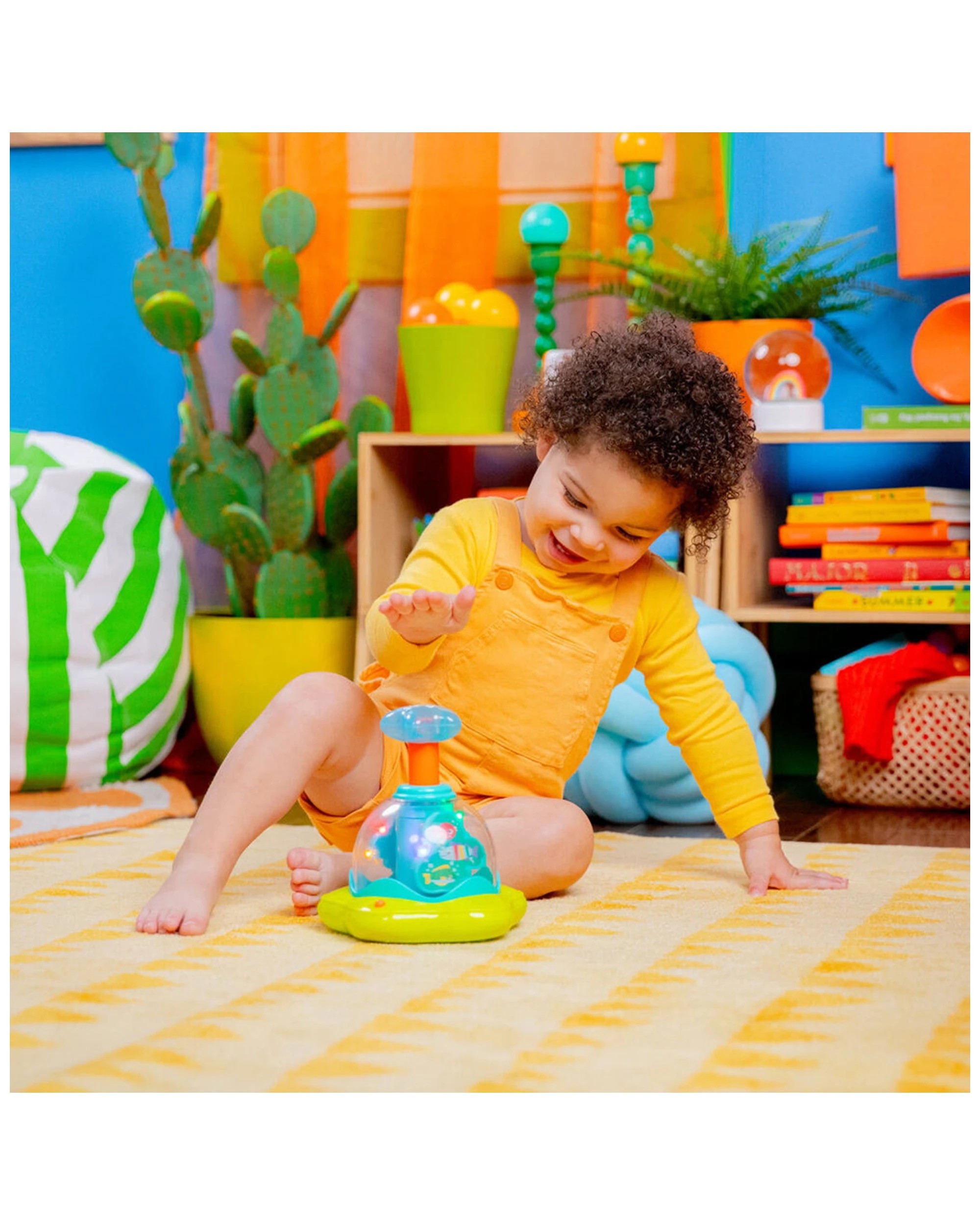 6 Bright Starts Press And Glow Spinner Lights And Sounds Baby Toy 6 Months - Multi, 6 of 8