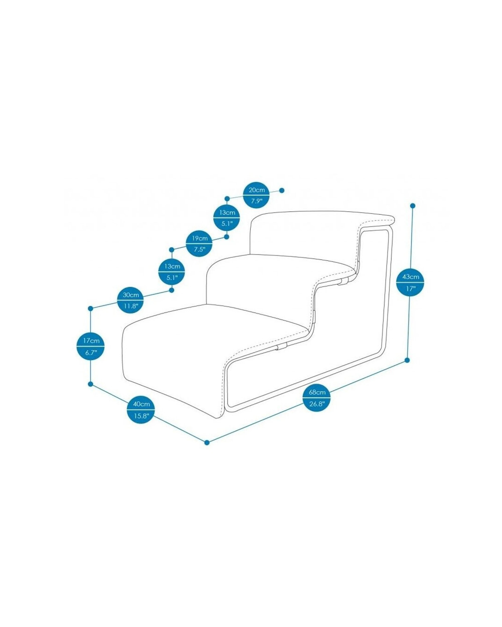 4 Ibiyaya Everest Pet Stairs Collapsible Non-Slip Removable Washable Cover 20kg - Grey, 4 of 6