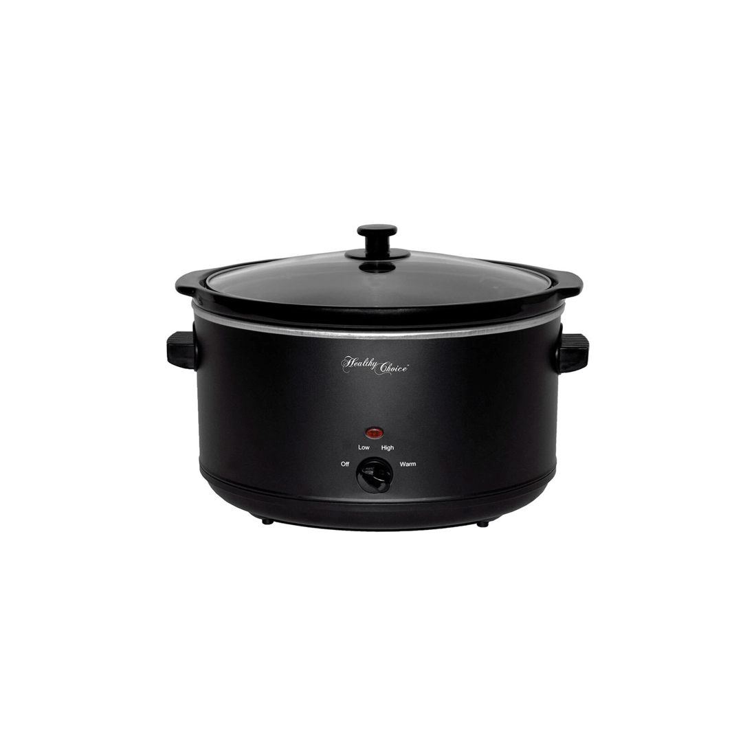1 Healthy Choice Large 300w 8l Non Stick Slow Cooker W/ceramic Bowl/pot/glass Lid - Black, 1 of 3