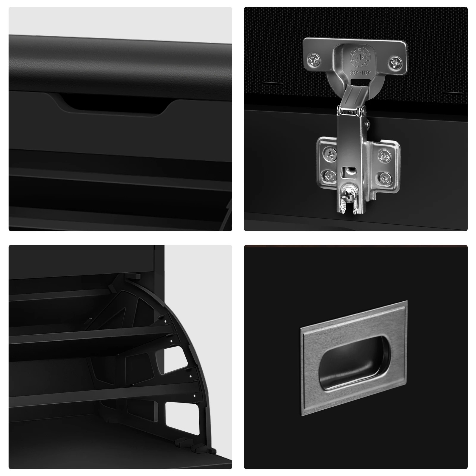 7 Alfordson Shoe Cabinet Bench Rack 18 Pairs - Black, 7 of 10