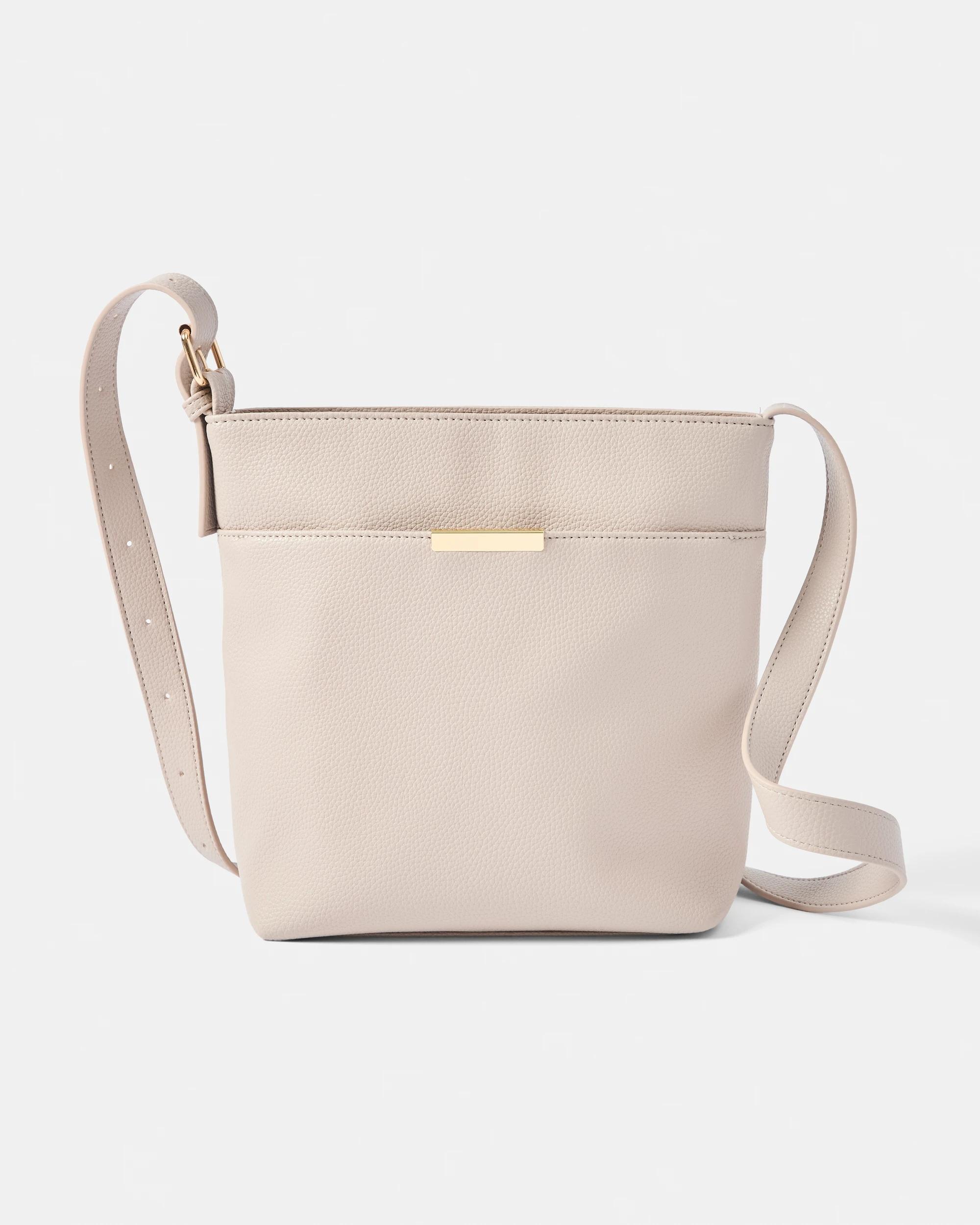 1 Messenger Crossbody Bag Ash Taupe, 1 of 5