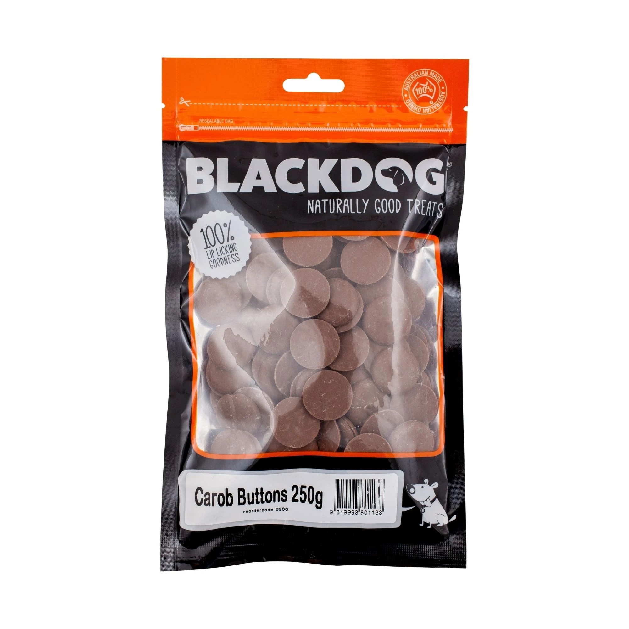 1 Black Dog Carob Drops 250g, 1 of 2