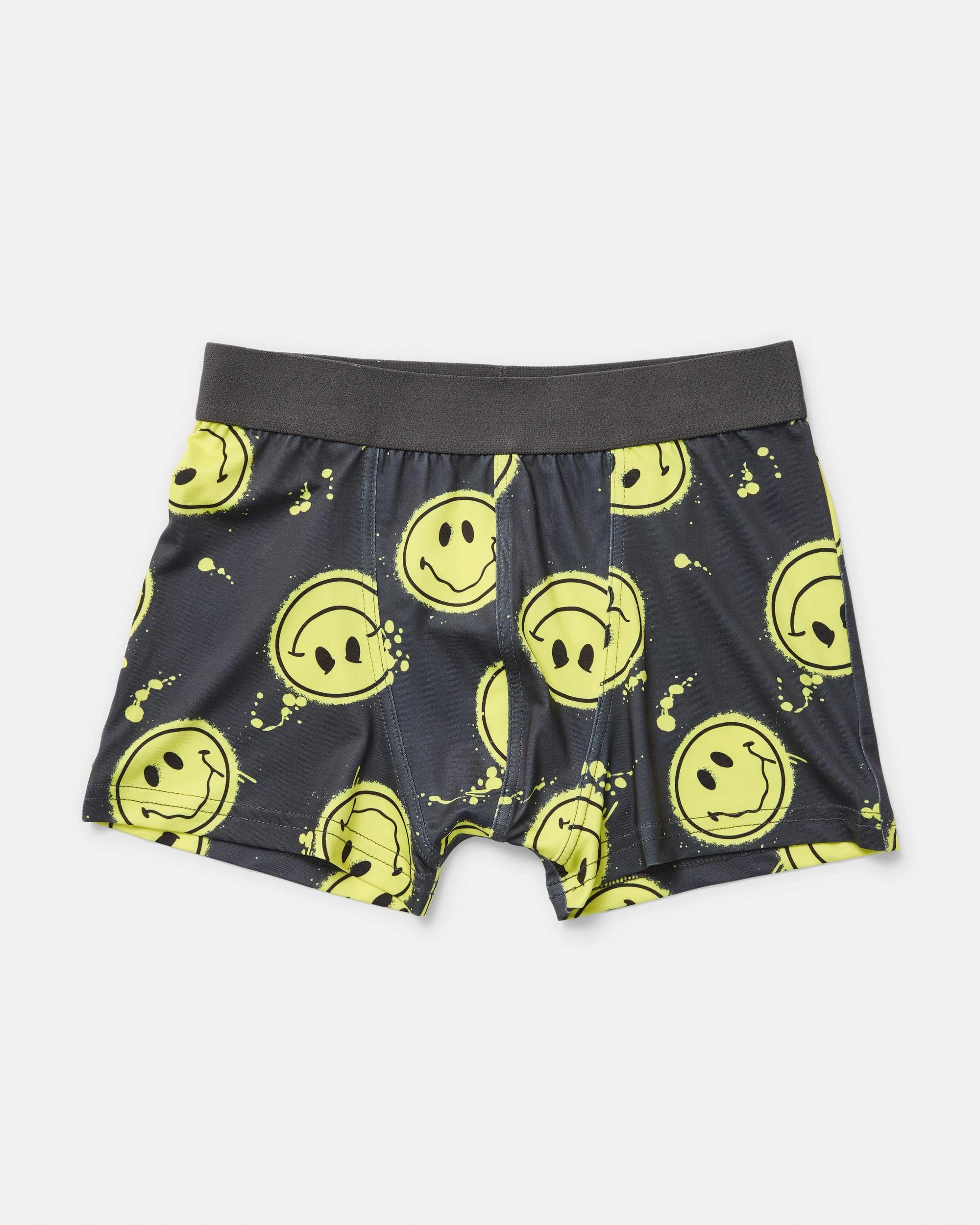 2 3 Pack Microfibre Trunks Gry Smiley, 2 of 7