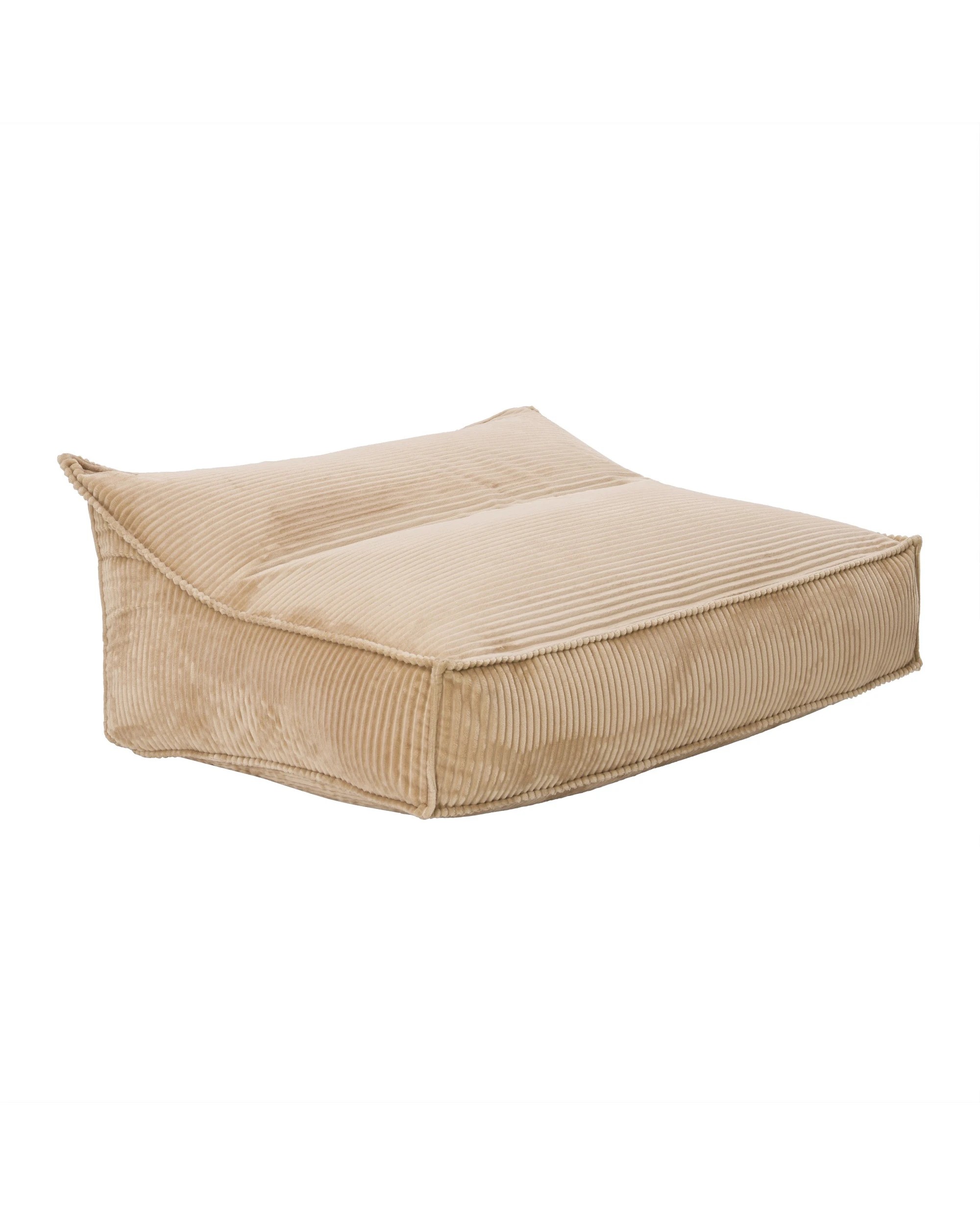3 Cadence & Co. Wilde Ribbed Luxe Fleece Double Sofa Bean Bag Lounge Cover - Natural Fawn, 3 of 8