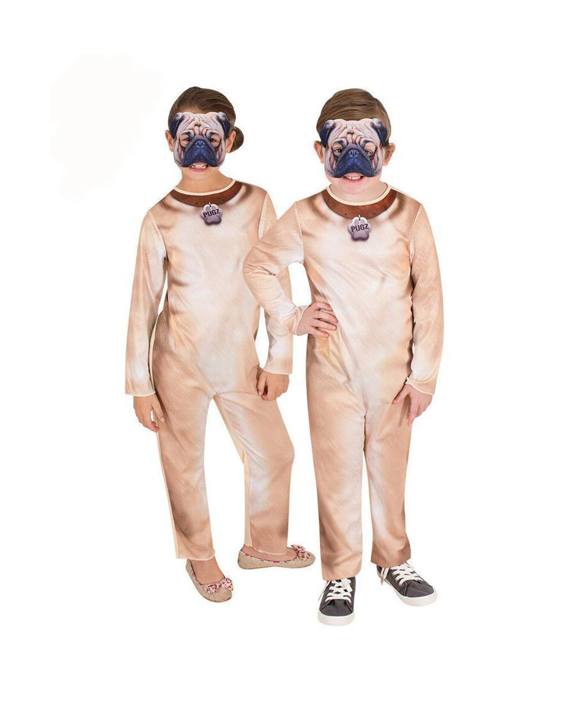 3 Rubies Pug Dog Unisex Dress Up Costume Kids L - Pattern, 3 of 3