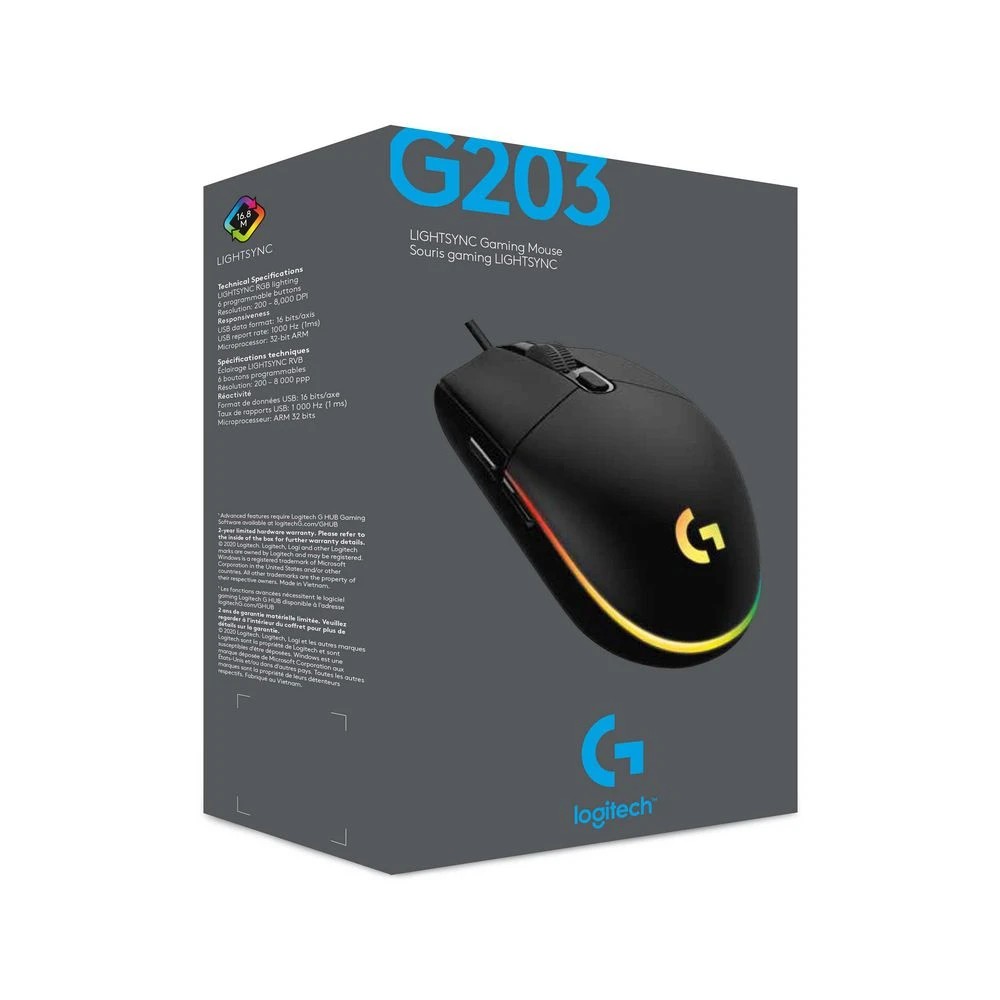 5 Logitech G203 LIGHTSYNC Gaming Mouse Black, 5 of 6