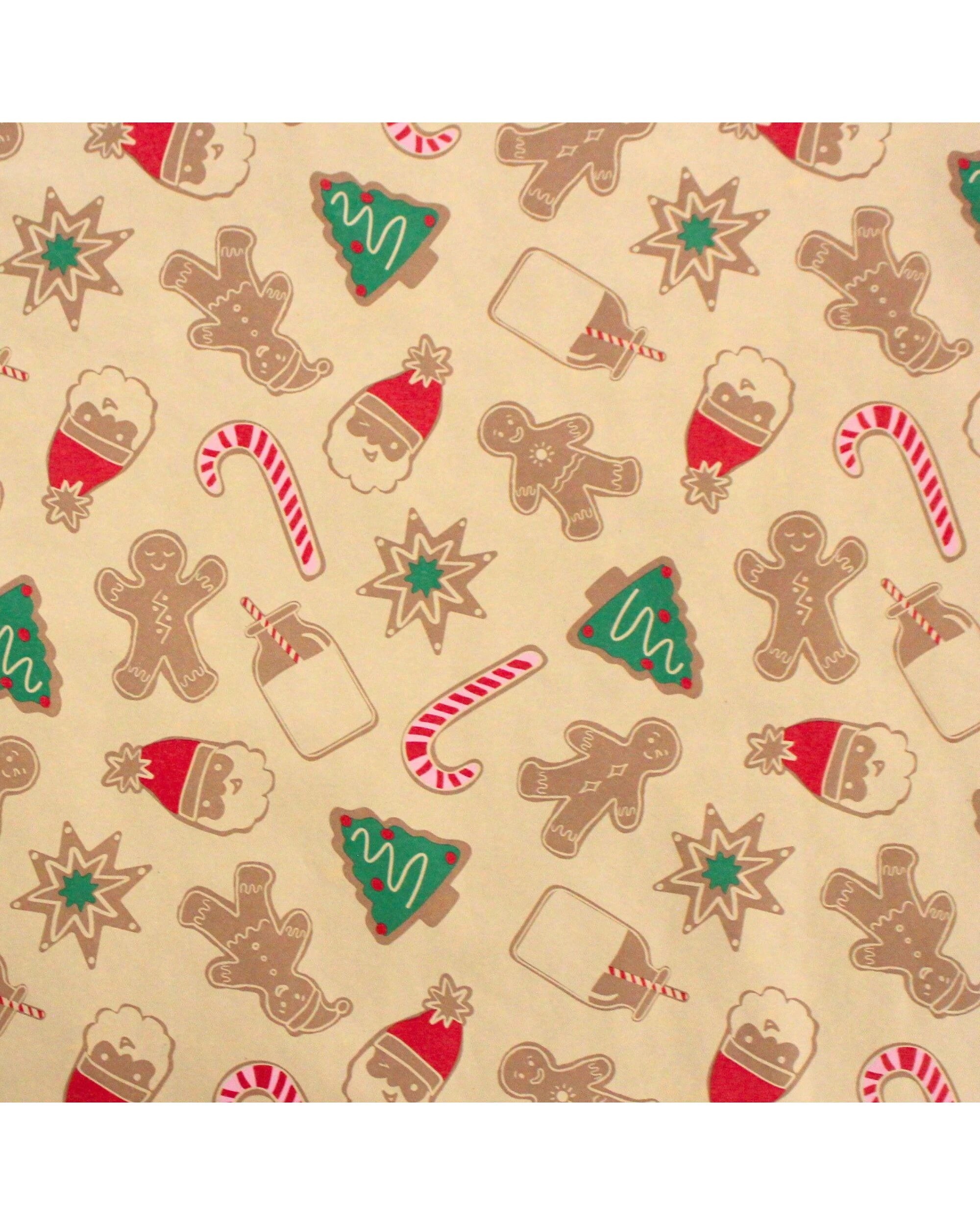 Uncle Bills 4m Roll Kraft Christmas Wrapping Paper - Assorted - Kmart
