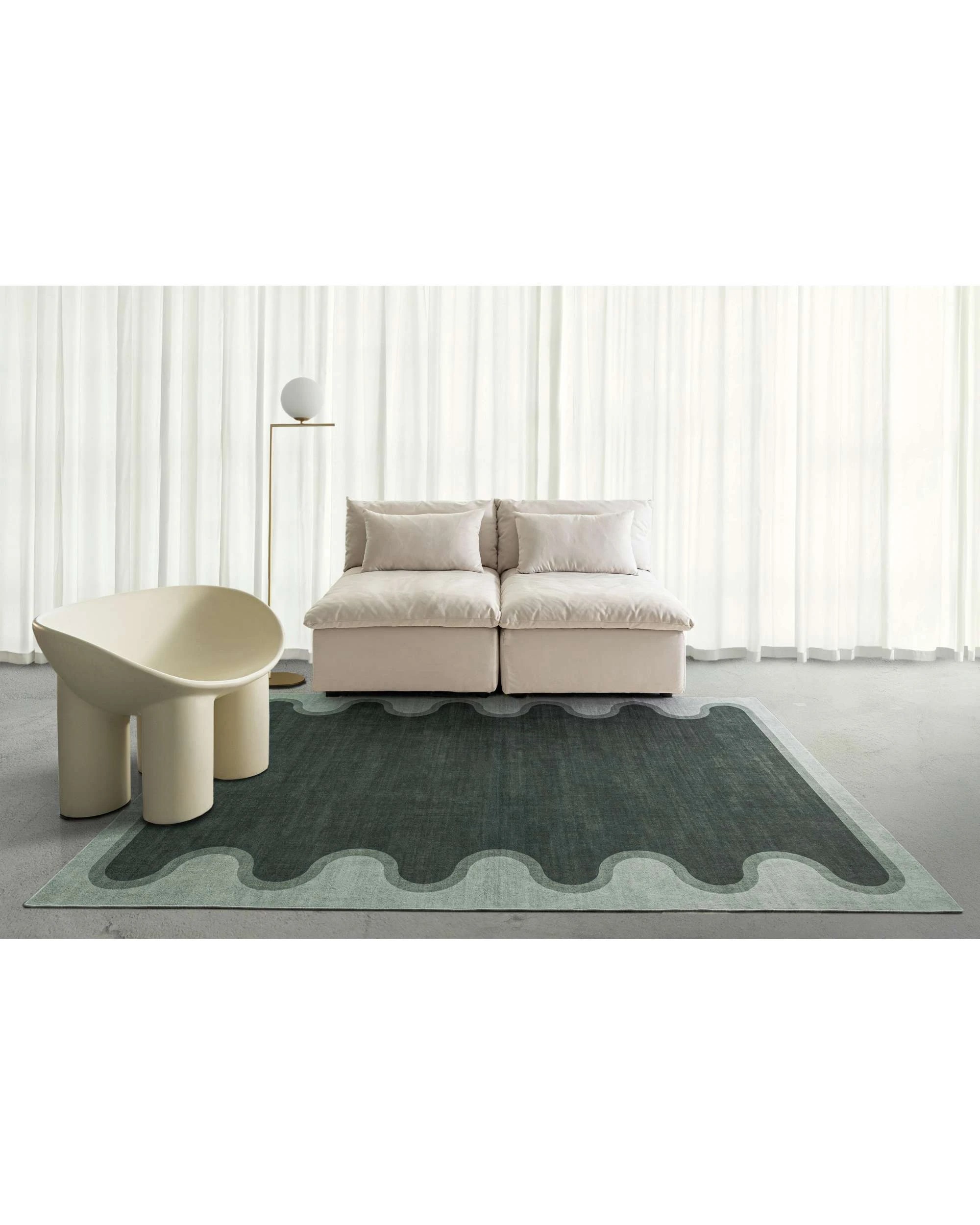 2 Loopsie Paia Dark Washable Rug-230cm x 160cm - Green - Green, 2 of 9