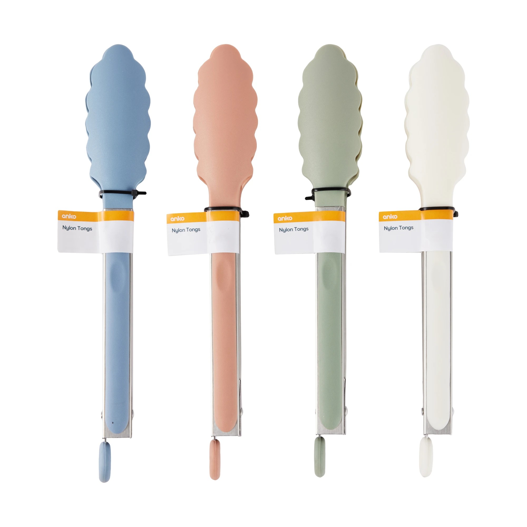 6 Coloured Nylon Tongs - Assorted, 6 of 6