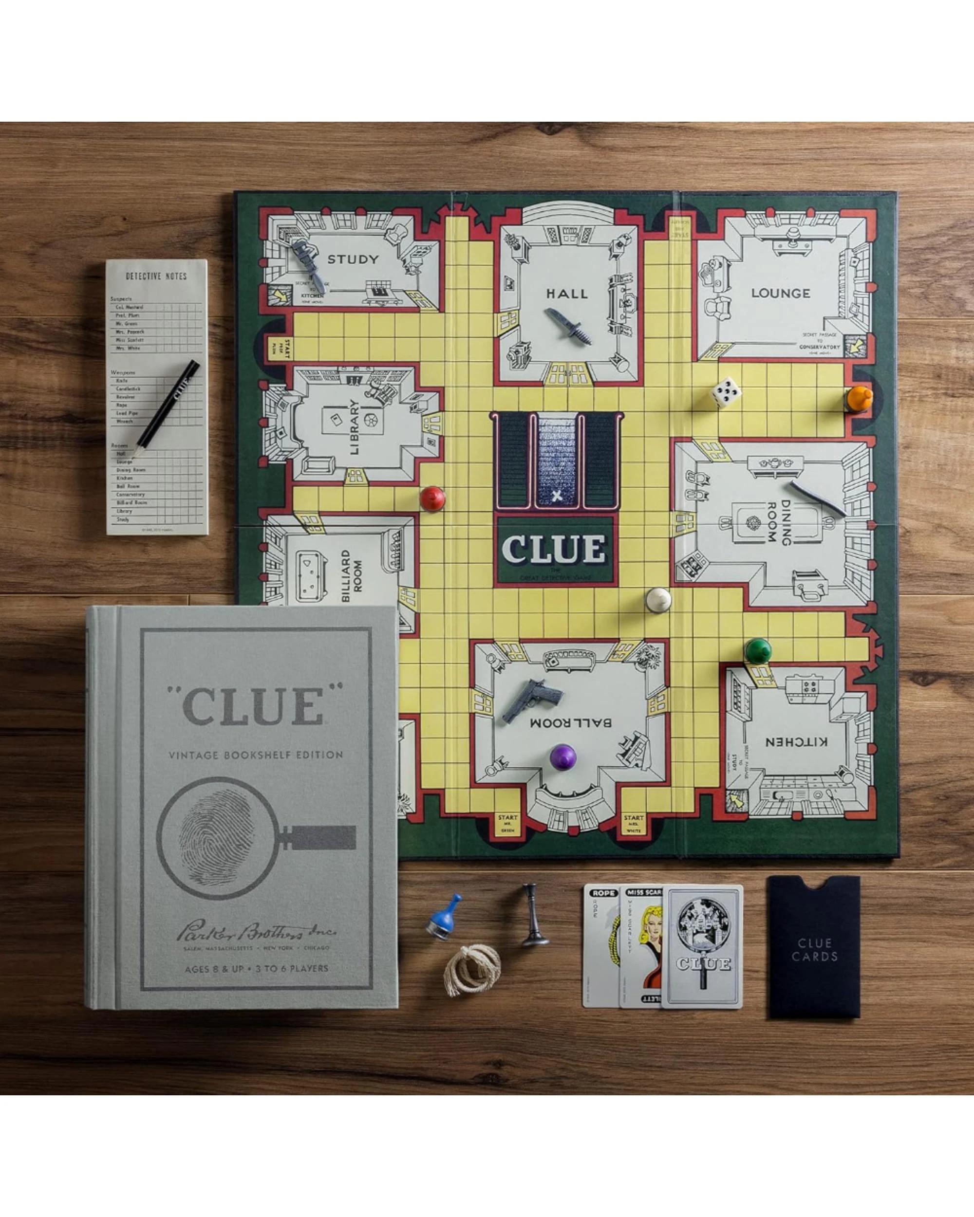 2 Clue Vintage Bookshelf Edition Board Game, 2 of 2