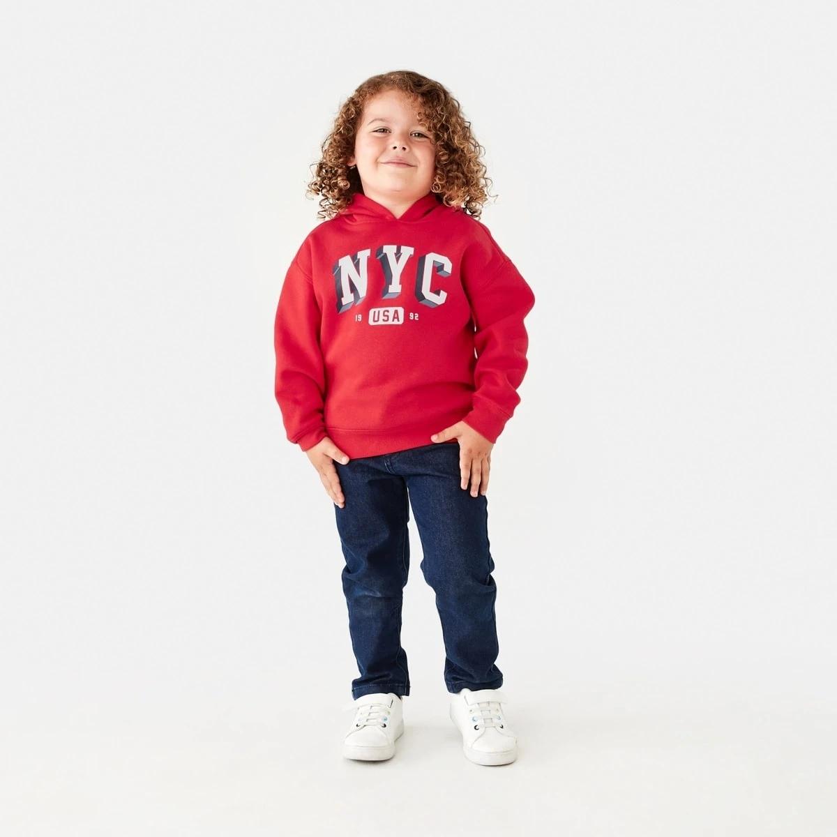 5 Print Hoodie Red Varsty, 5 of 8