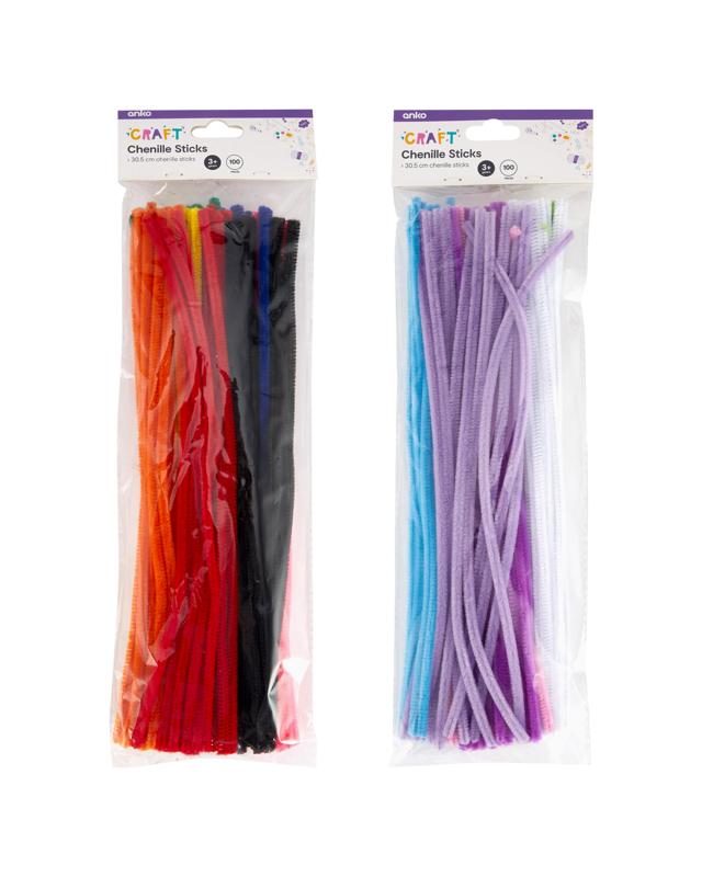 100 Piece Chenille Sticks - Asso