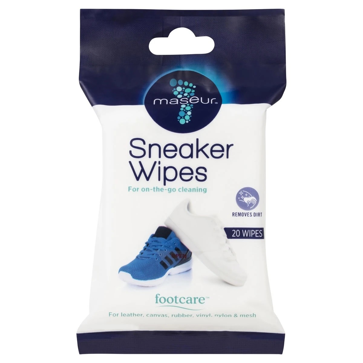 1 20 Pack Maseur Footcare Sneaker Wipes, 1 of 5